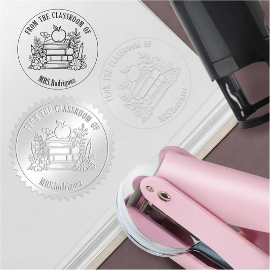 from The Library of Embossers & Stamps Custom Color Self-Inking Stamp with Your Name or Design Great for Personalizing Books, Text Books and Journals (27)