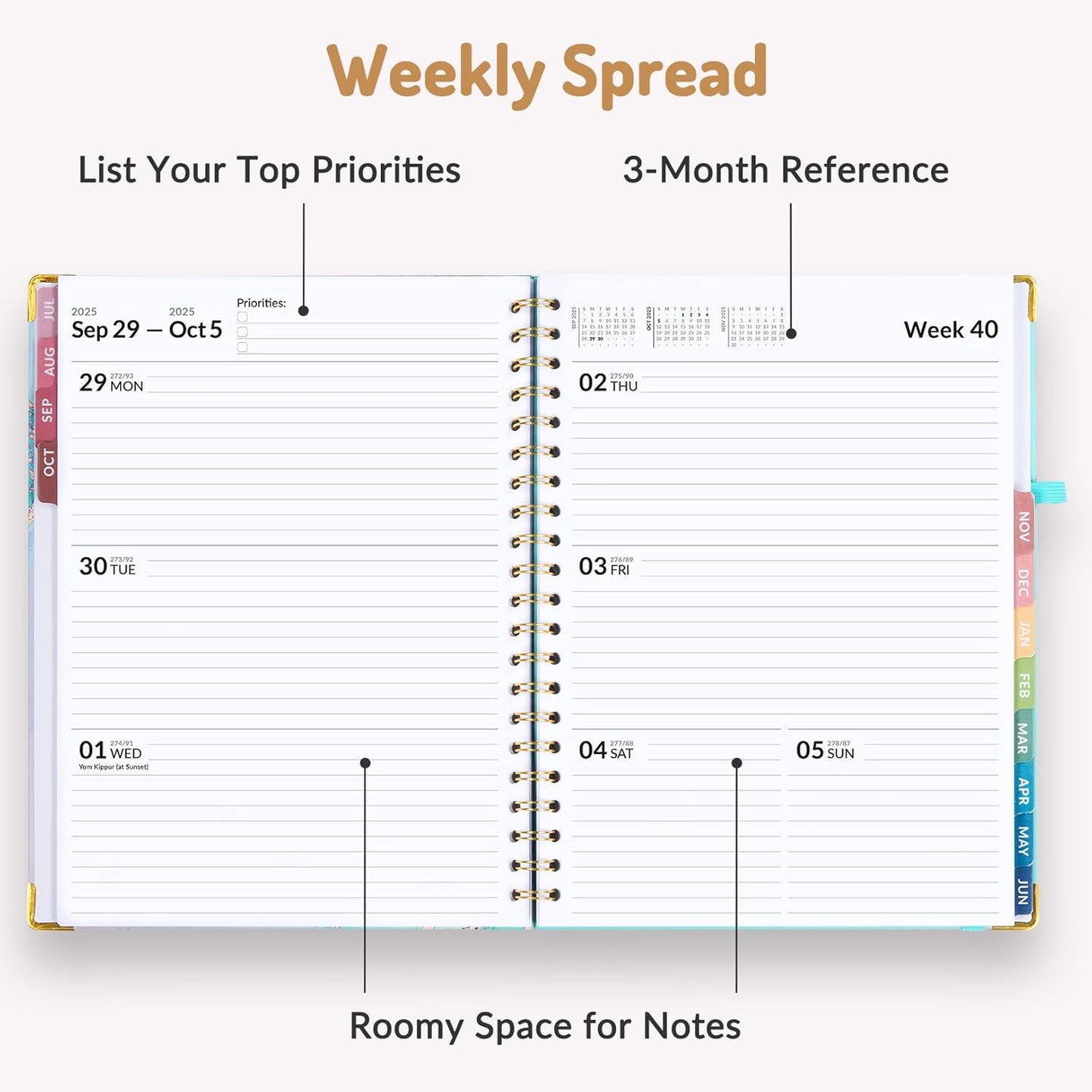 Forvencer Planner 2025-2026 for Women, Academic Year Monthly and Weekly Calendar Planner, July 2025 - Jun 2026, Hardcover Student Teacher Planners Agenda Book with Tabs, 8.5" x 11",Night Flora