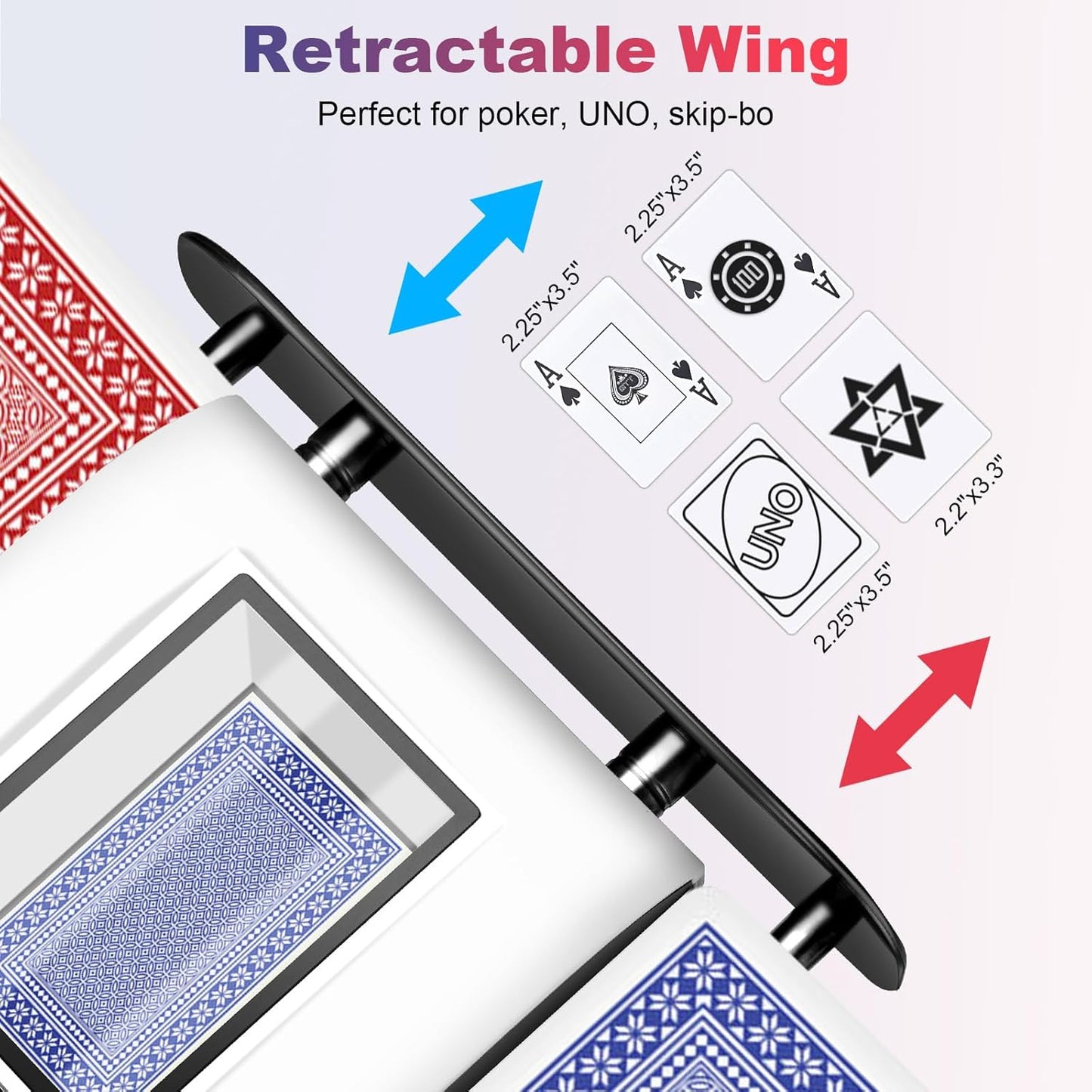 Automatic Card Shuffler for 1-2 Decks - Auto Rechargeable Canasta Shuffler Machine - Birthday Gifts for Card Lover Game Nights - Works Great with Texas Hold'em, Blackjack