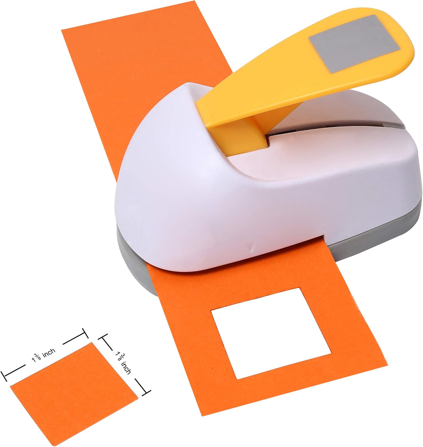 Craft Lever Punch 1 3/8X1 3/8 inch Equilateral Side Square Paper Punch （Corner to Corner 2inch） Professional Tool for Paper Crafting DIY Projects，Gifts，Stationery，Greeting Cards Arts Fun Projects