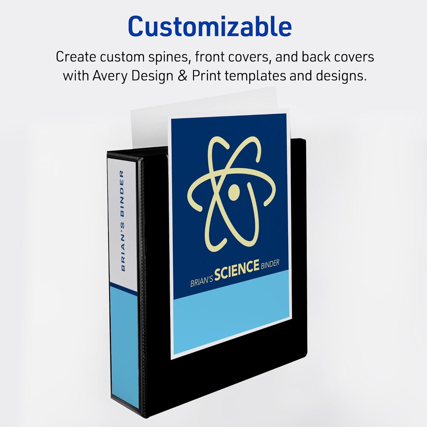 Avery Heavy-Duty View 3 Ring Binders, 2 Inch One Touch Slant Rings, 530-Sheet Capacity, Assorted Pastel Colors, 4-Pack (79637) – for School, Office, Teachers, Classrooms & Home Organization