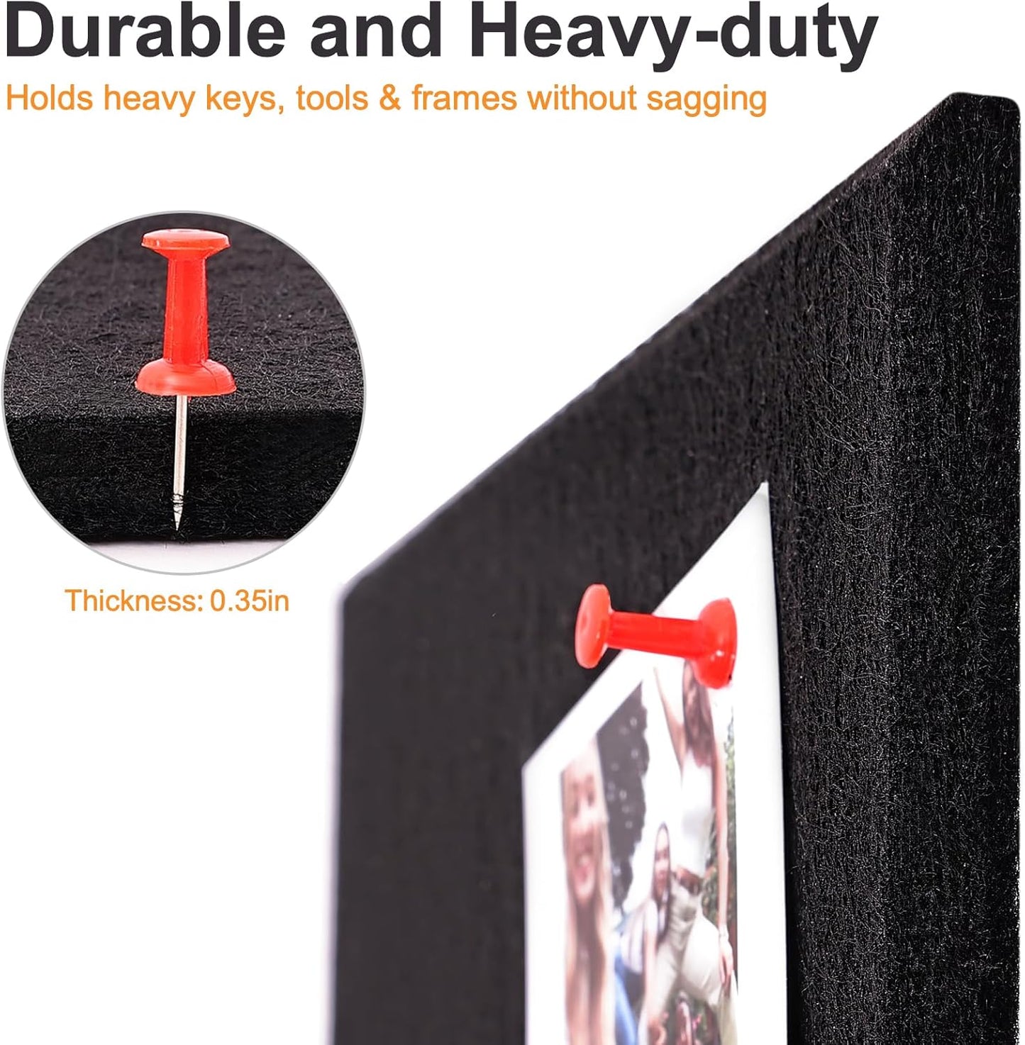 Large Bulletin Cork Boards for Walls 36" x 48", Black Bulletin Board for Office, 12 Pack Cork Felt Boards Tiles for Classroom Decor, Pin Board with Pushpins, Office Essentials
