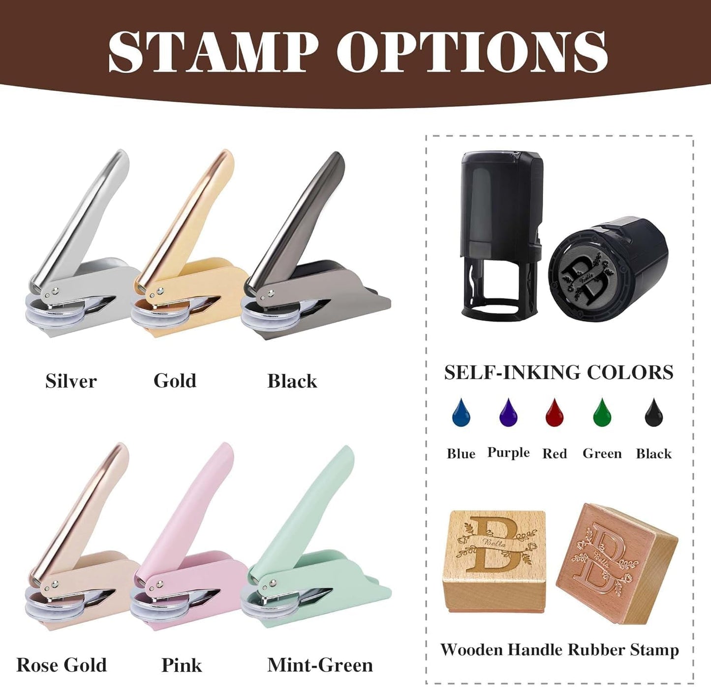 from The Library of Embossers & Stamps Custom Color Self-Inking Stamp with Your Name or Design Great for Personalizing Books, Text Books and Journals (25)