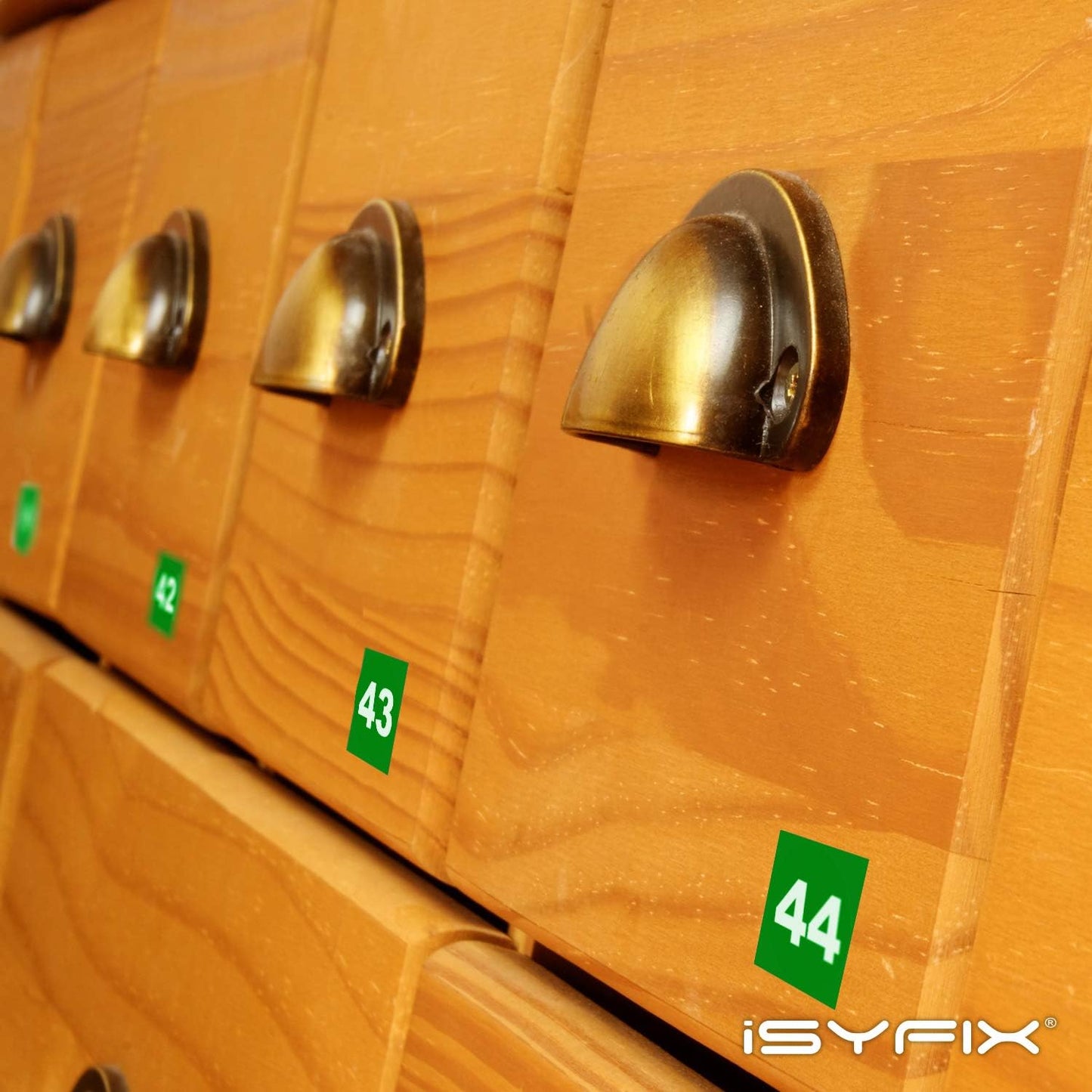 iSYFIX Green Consecutive Number Stickers – 1 to 100, 1-inch, 1 Set – Vinyl Self Adhesive Premium Decal, Ideal for Inventory, Storage, Organizing, Boxes, Bins, Toolbox, Lockers & More, Indoor/Outdoor