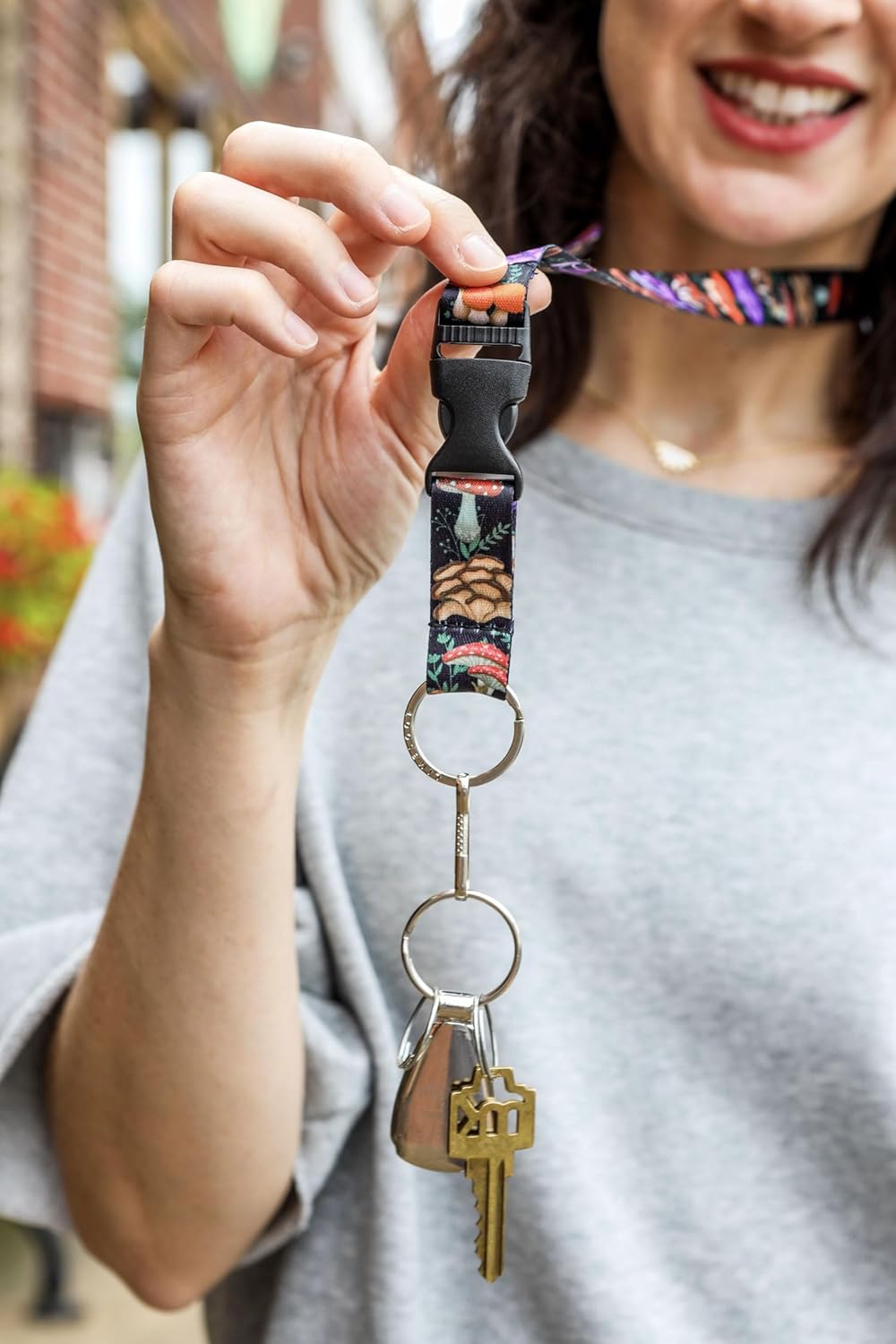Limeloot Lanyard for Keys, ID Badge, Accessories | Neck Lanyard for Men and Women with Quick Release Buckle and Flat Ring