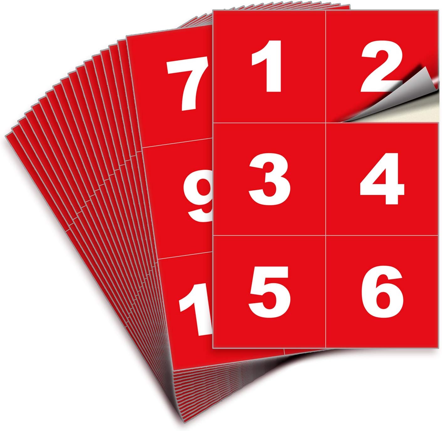 iSYFIX Red Consecutive Number Stickers – 1 to 100, 4-inch, 1 Set – Vinyl Self Adhesive Premium Decal, Ideal for Inventory, Storage, Organizing, Boxes, Bins, Toolbox, Lockers & More, Indoor/Outdoor