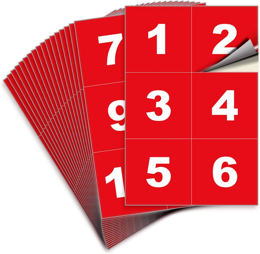 iSYFIX Red Consecutive Number Stickers – 1 to 100, 4-inch, 1 Set – Vinyl Self Adhesive Premium Decal, Ideal for Inventory, Storage, Organizing, Boxes, Bins, Toolbox, Lockers & More, Indoor/Outdoor