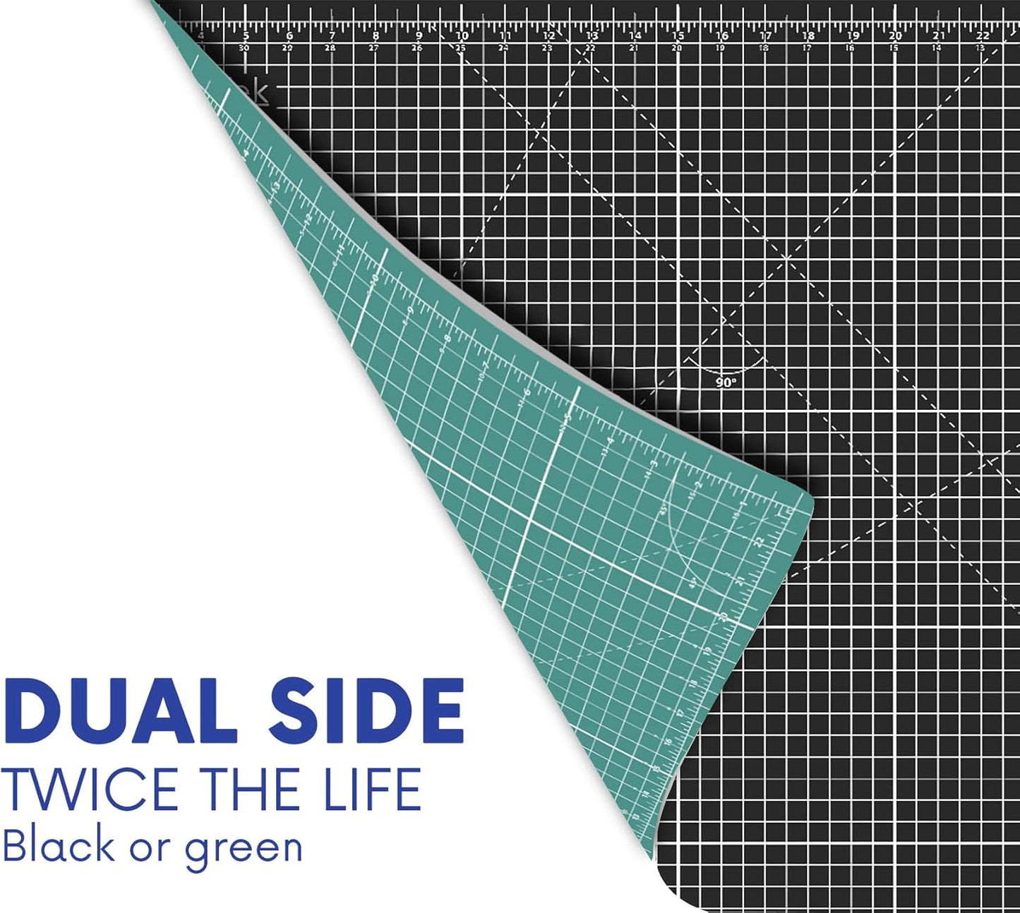 PK00005 Model GBM0812 Series 8.5" x 12" Professional Cutting Mat; Double-Sided Green/Black; Self-Healing; For Graphic Arts, Hobbies, Sewing, Scrapbooking, and other Cutting Projects