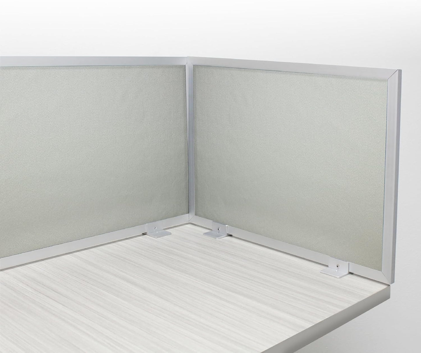 OBEX Acoustic Mounted Screen Privacy Panel Table Top Separator, Sound Blocking Desk Divider (Overcast, 24" X 48")