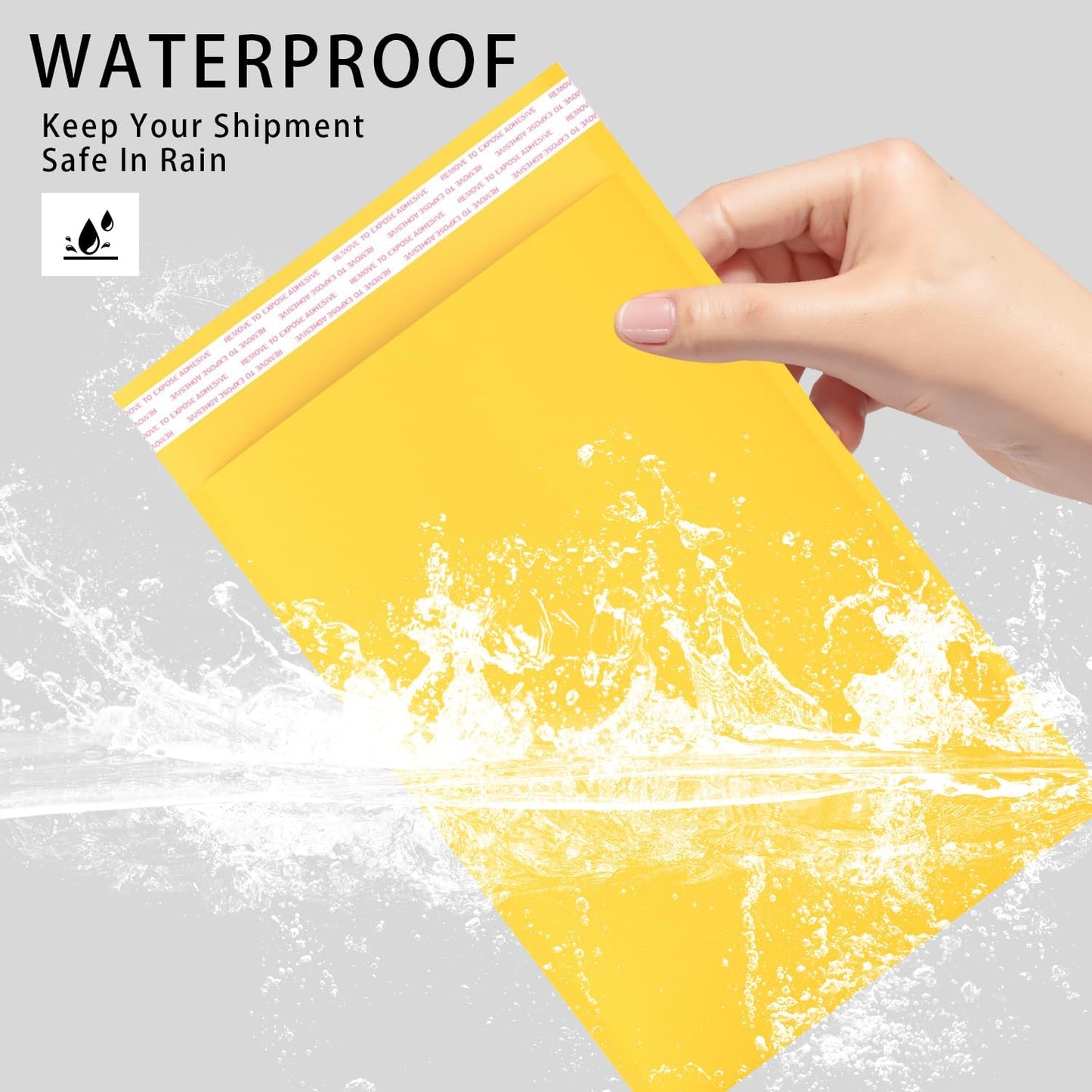 8.5x11 Inch Yellow Kraft Paper Bubble Mailers - 25 Pack Scratch-Resistant Shipping Bags with Peel-and-Seal Adhesive, Lightweight Packaging for Documents & Fragile Items