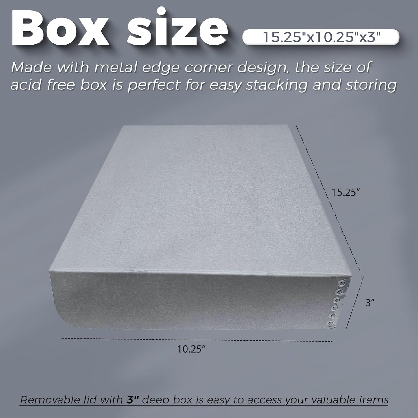 Lineco, 10x15 Clamshell Archival Folio Storage Box, 3" Deep, Acid-Free with Metal Edge Preservation Box. Preserves Picture Magazines Longevity, Organize Photos or Documents, Artwork, DIY