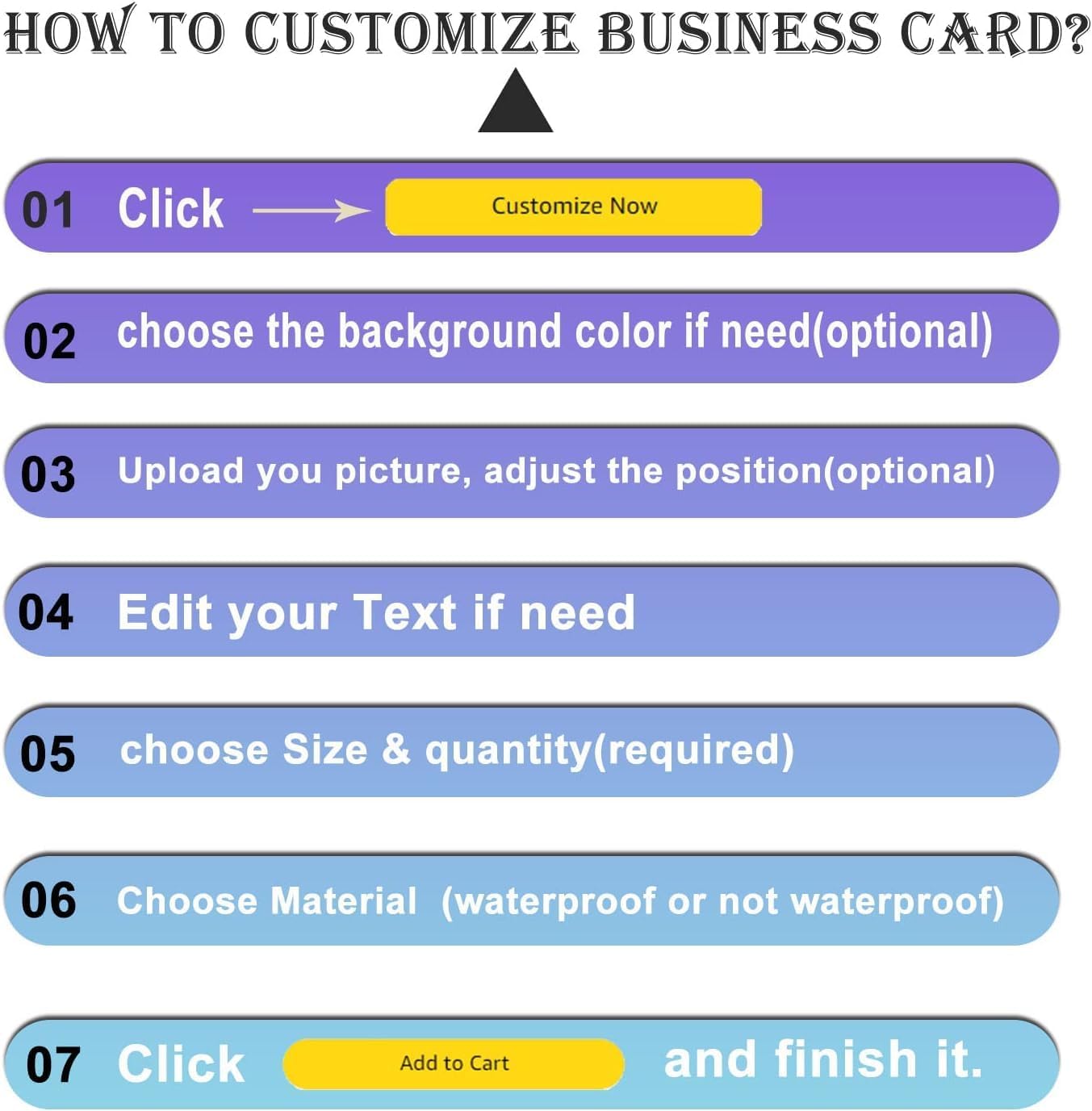 100pcs custom business cards thank you cards with logo picture 300gsm coated paper laminate two-sided printed (style 4)