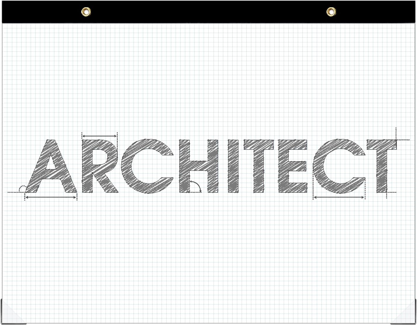 (2 Pack) Large Engineering Graph Paper Pad, 100 Sheets/200 Pages, 22" x 17" Quadrille Grid Paper for Drafting, Engineering, Blueprint Drawing, Architect Designer, 4"x4" Blue Grid, Giant Drafting Pad