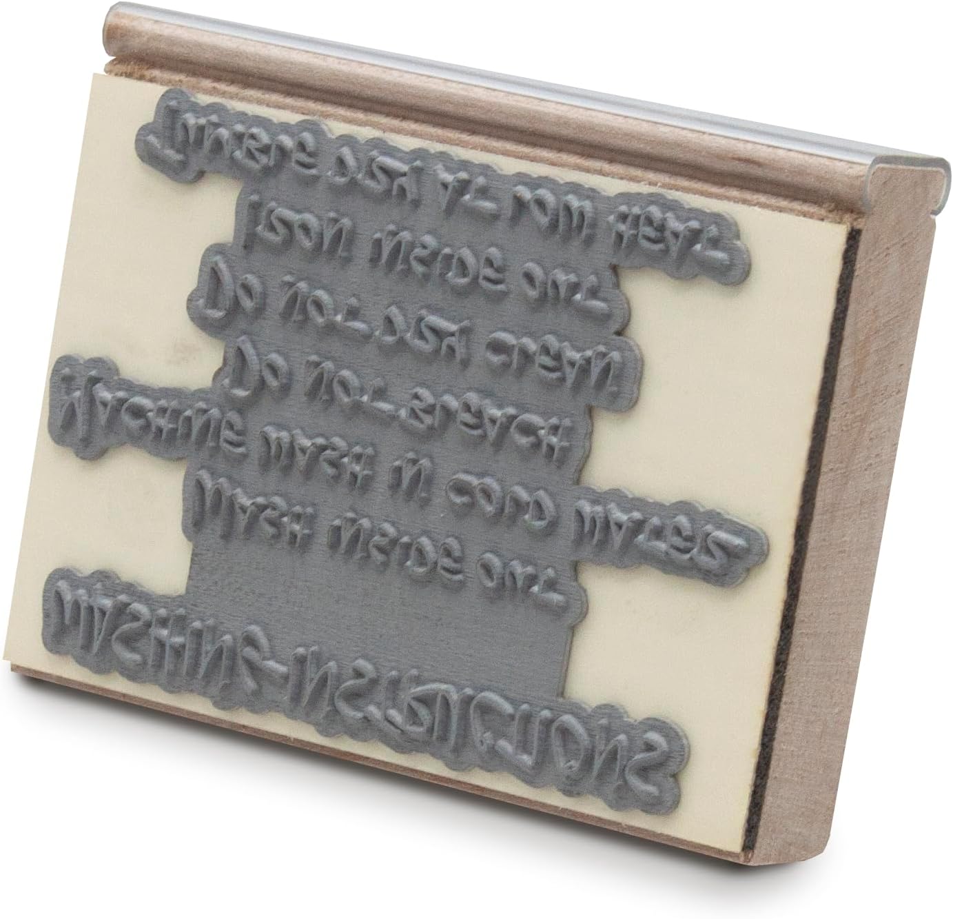 Infusion Custom Text Traditional Wood Stamp with Plastic Handle, 2" x 4"