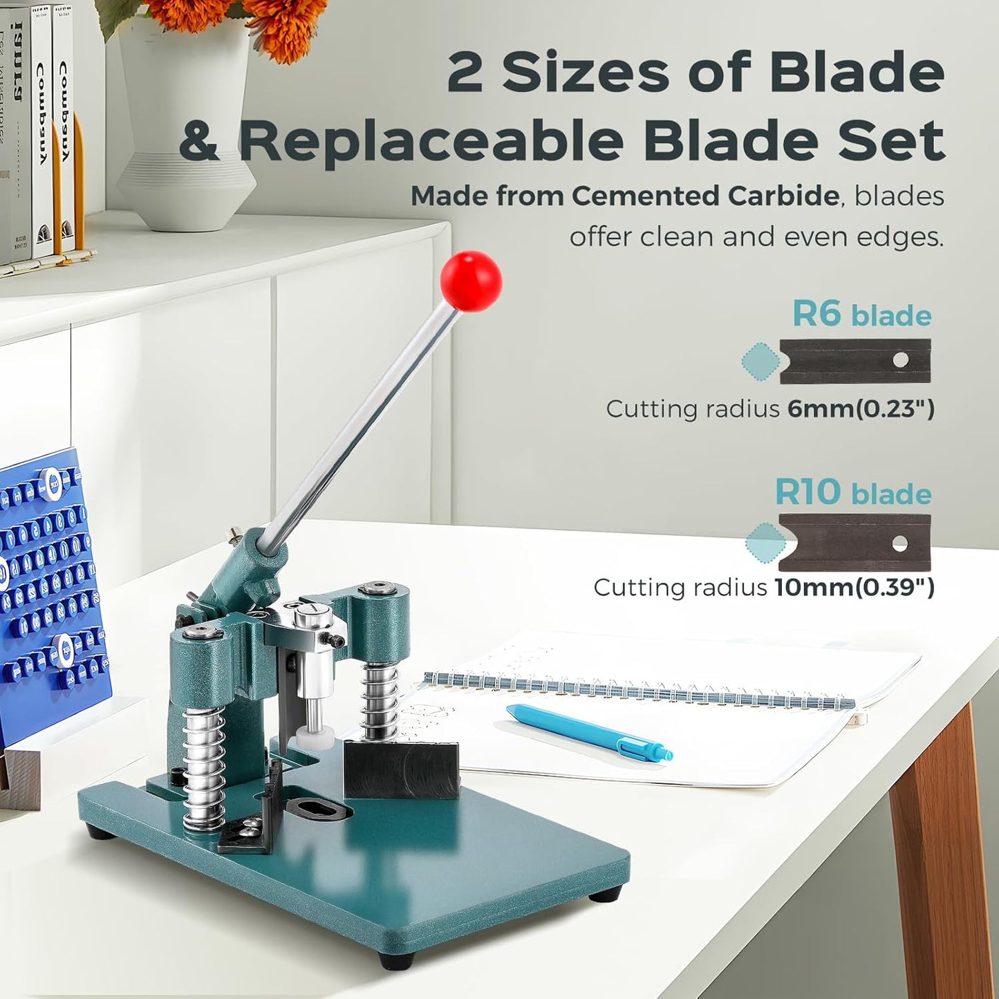 Bonvoisin Corner Rounder Punch, Heavy Duty Corner Cutter for Craft, Manual Paper Cutter with Replaceable Blade Set, 1 Inch Max Cutting Height