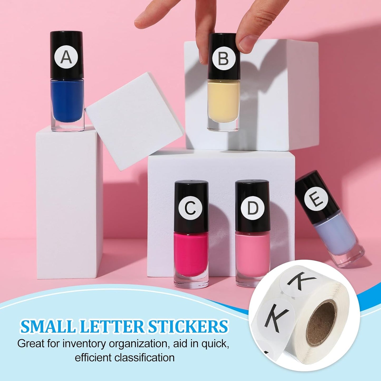 PATIKIL 1" Letter K Stickers, 4 Rolls Self-Adhesive Alphabet Round Circle Dots Labels for Organization Storage Inventory Boxes Scrapbook Craft 2000 Pcs Total