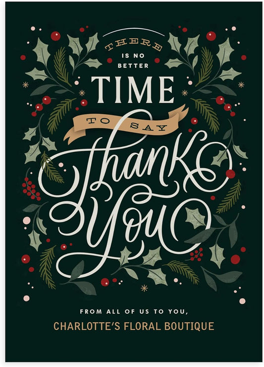 Let's Make Memories Personalized Business Christmas Cards with Envelopes - Premium Quality - 5x7-2025 Holiday Cards & White Envelopes - No Better Time - 50 ct