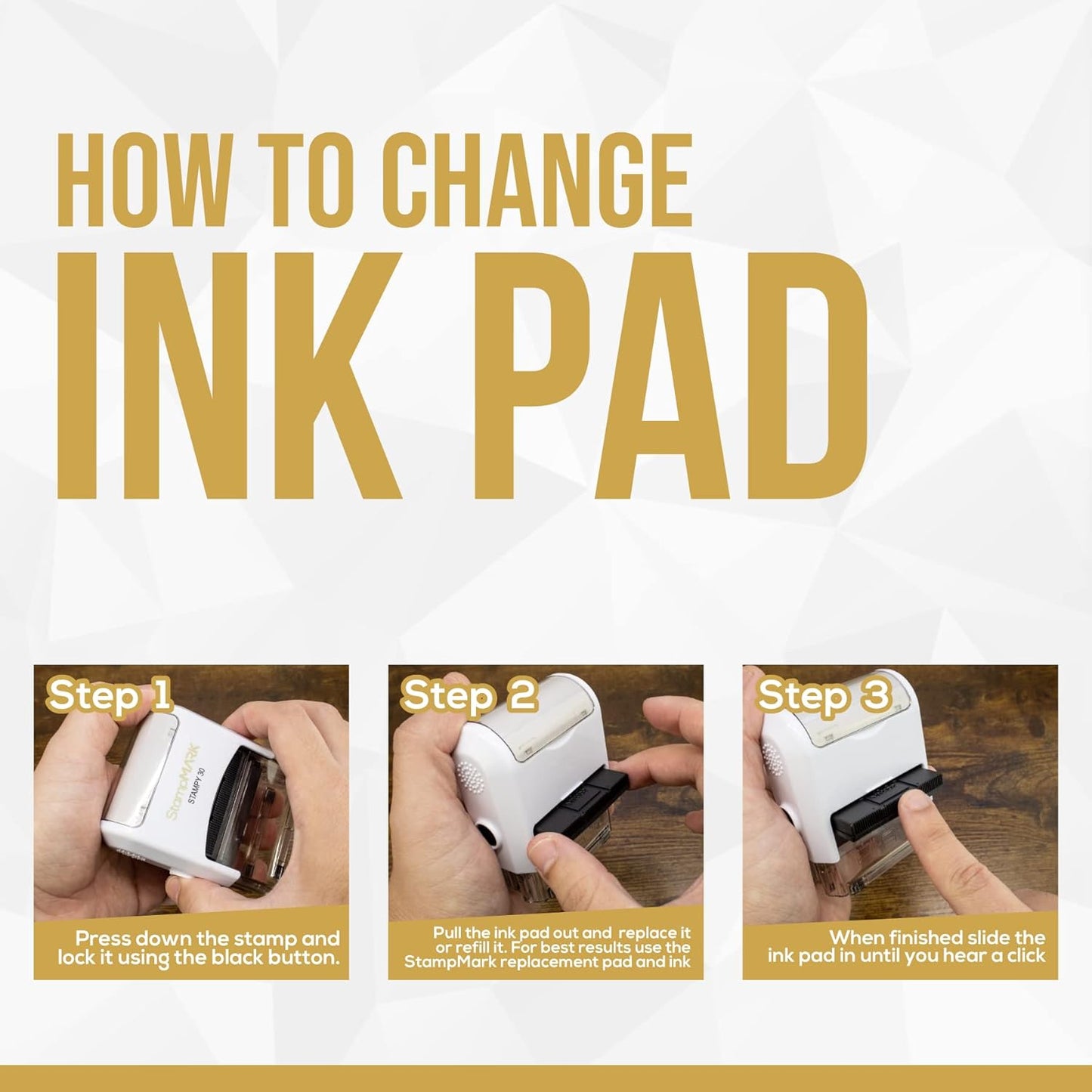 for Deposit Only Customized Office Self Inking Stamp - 1-Line - Medium - Choose from 15 Ink Colors