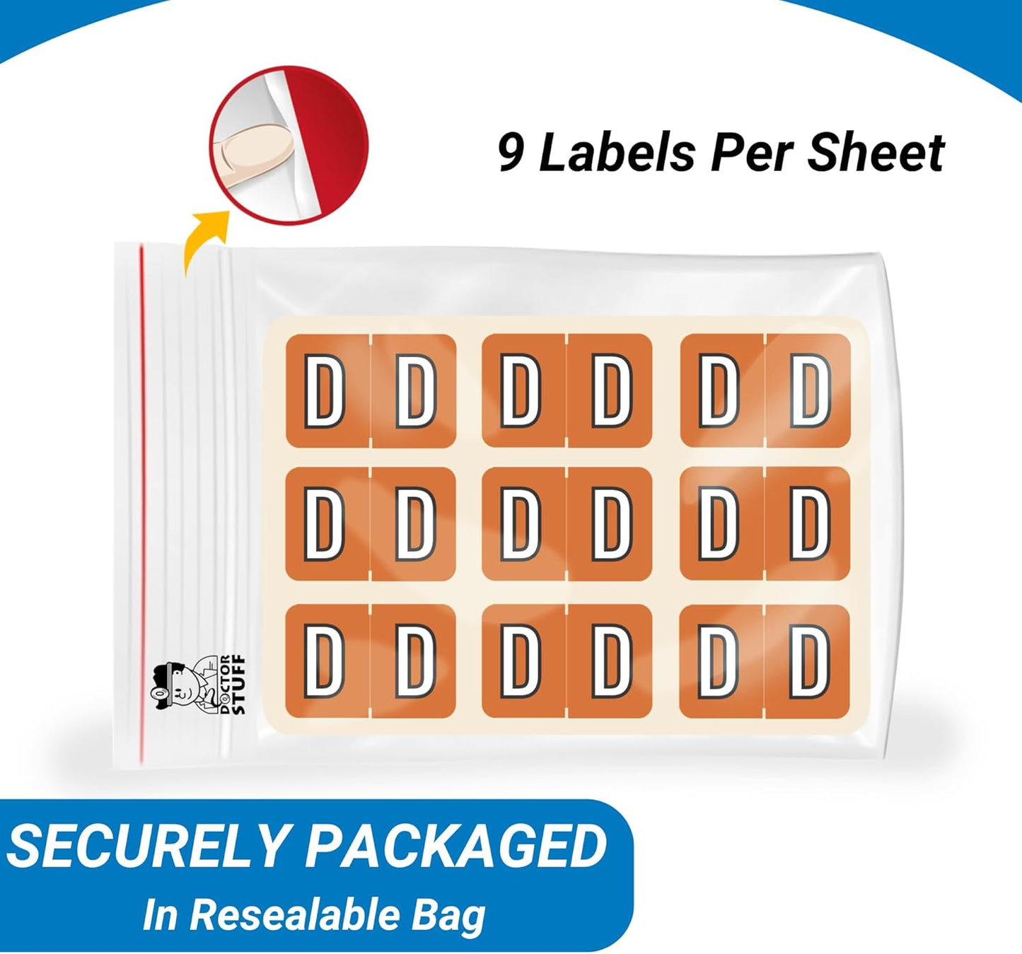 Alphabet Labels for File Folders, A to Z Plus Mc Refill Kit, Doctor Stuff, 1494 Labels, Barkley/Sycom FABKM - BRAM Series Compatible Alpha Stickers, Medical Chart Color Code Labels