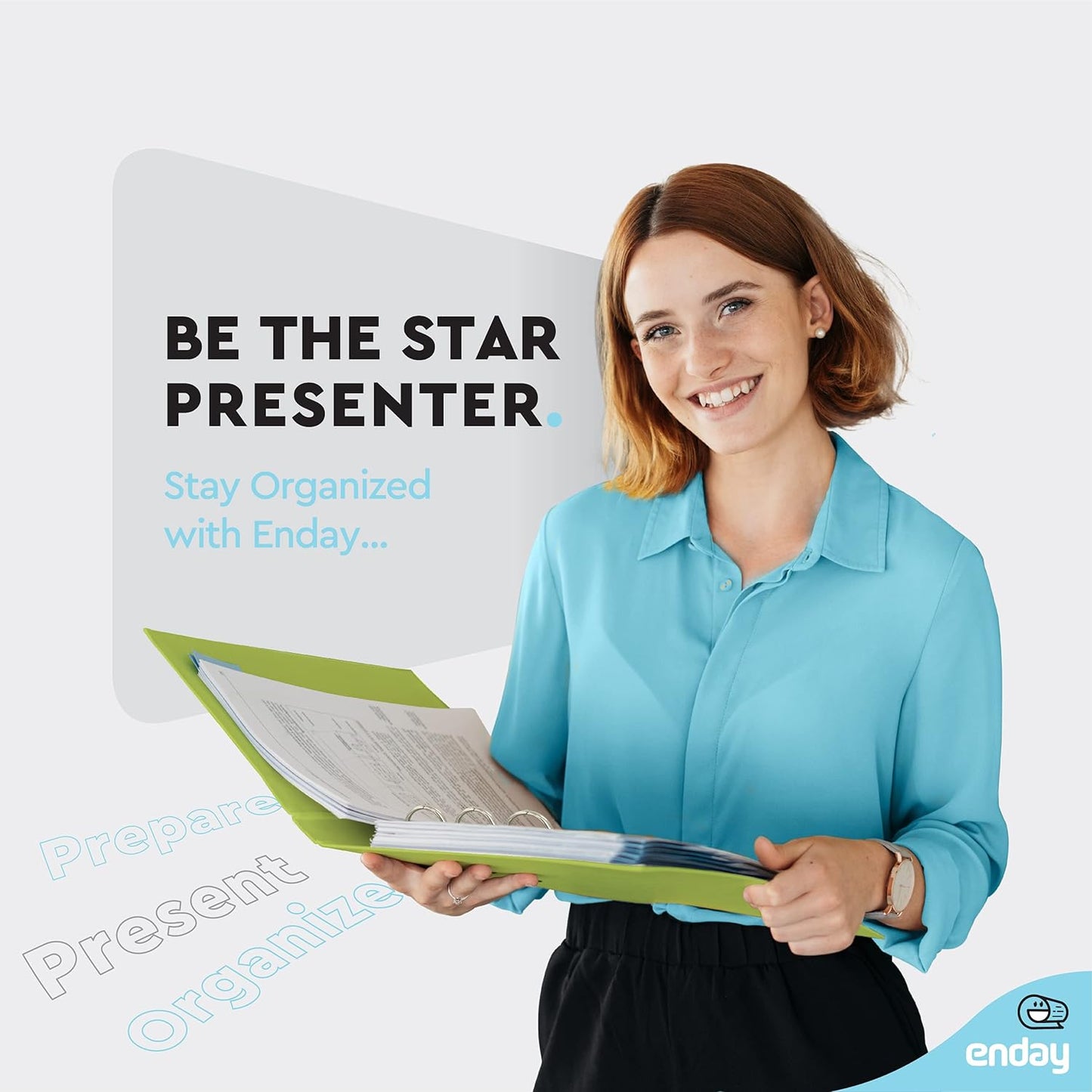 ½ Inch 3 Ring Binder, .5 Inch Round Ring Clear View Cover with 2 Inside Pockets Binders, Colored School Supplies Binders in Grey, Pink, Blue, Purple, Green and Red, Multicolor (6 PC) – by Enday