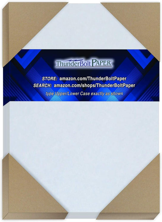 200 Light Blue Parchment 65lb Cover Weight Paper - 5.5" X 8.5" (5.5X8.5 Inches) Half Letter | Satement Size - Printable Cardstock Colored Sheets Old Parchment Semblance