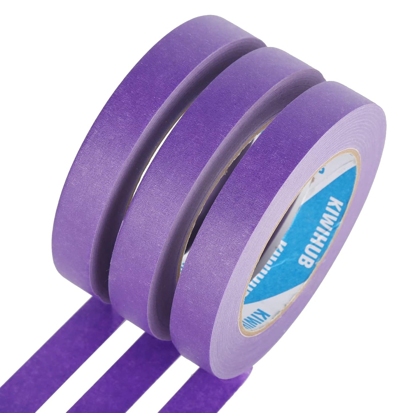 Purple Painters Tape,0.7" x 60 Yards x 3 Rolls (180 Yards Total) - Medium Adhesive Masking Tape for Painting,Labeling,DIY Crafting,Decoration and School Projects