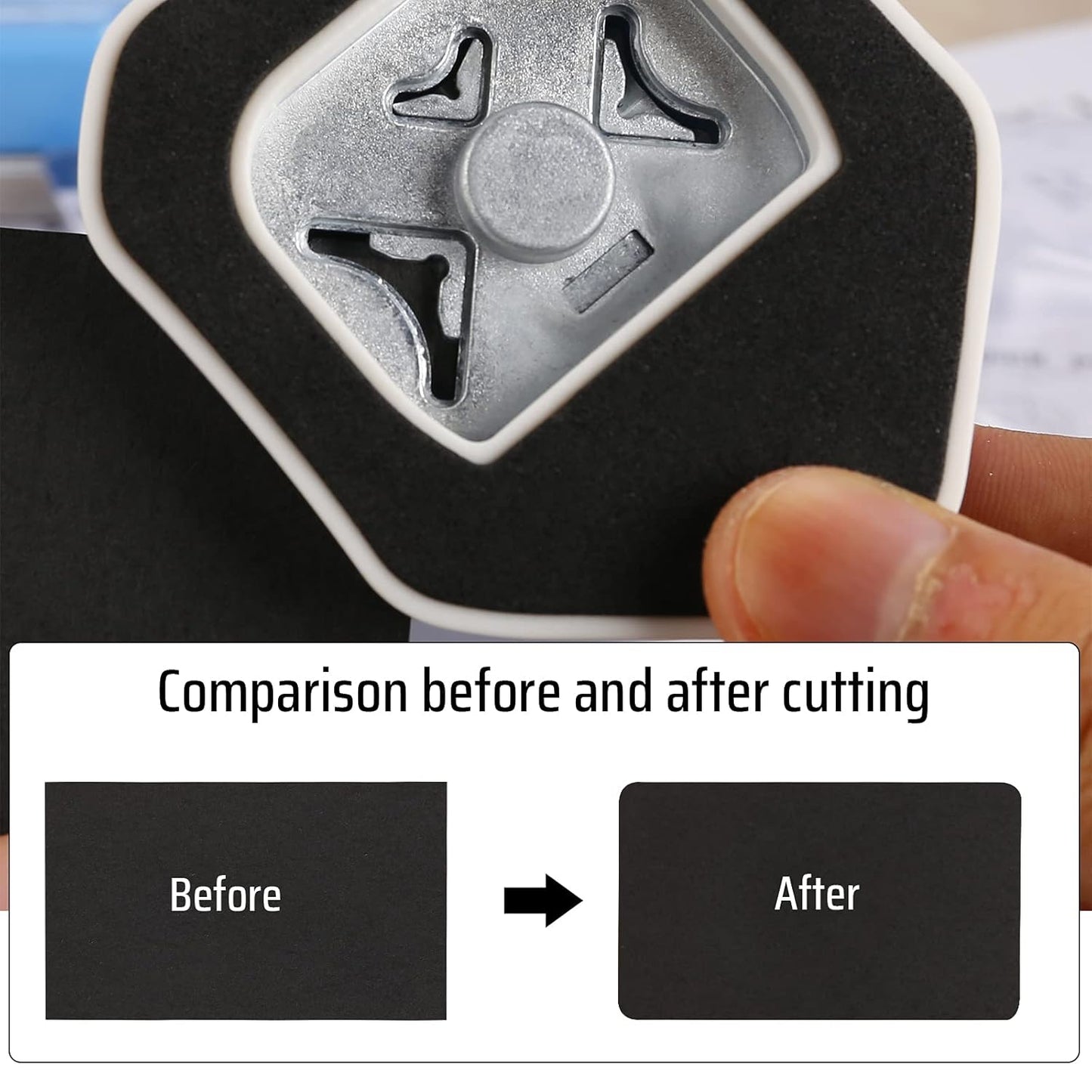 MyArTool 3 Way Corner Rounder Punch, 4mm, 7mm, 10mm 3 in 1 Corner Cutter for Card Making, Laminate, Cardstock, Scrapbooking and Paper Crafts, Business Cards