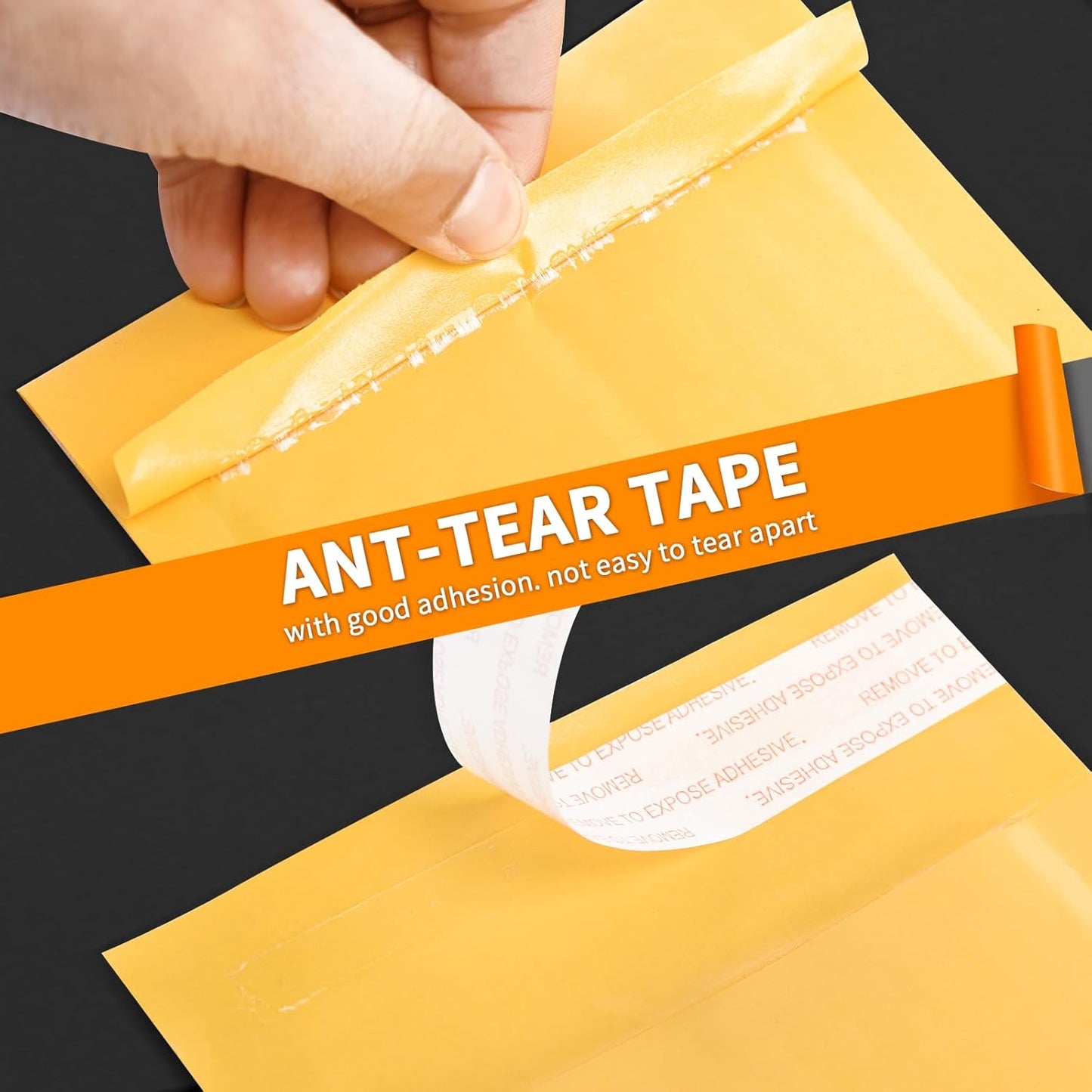 Dasen Kraft Bubble Mailers 3.5x5 Inch 50 Pcs,Small Self-Sealing Waterproof Cushioned Mail Shipping Bags,Yellow Padded Envelopes #0000