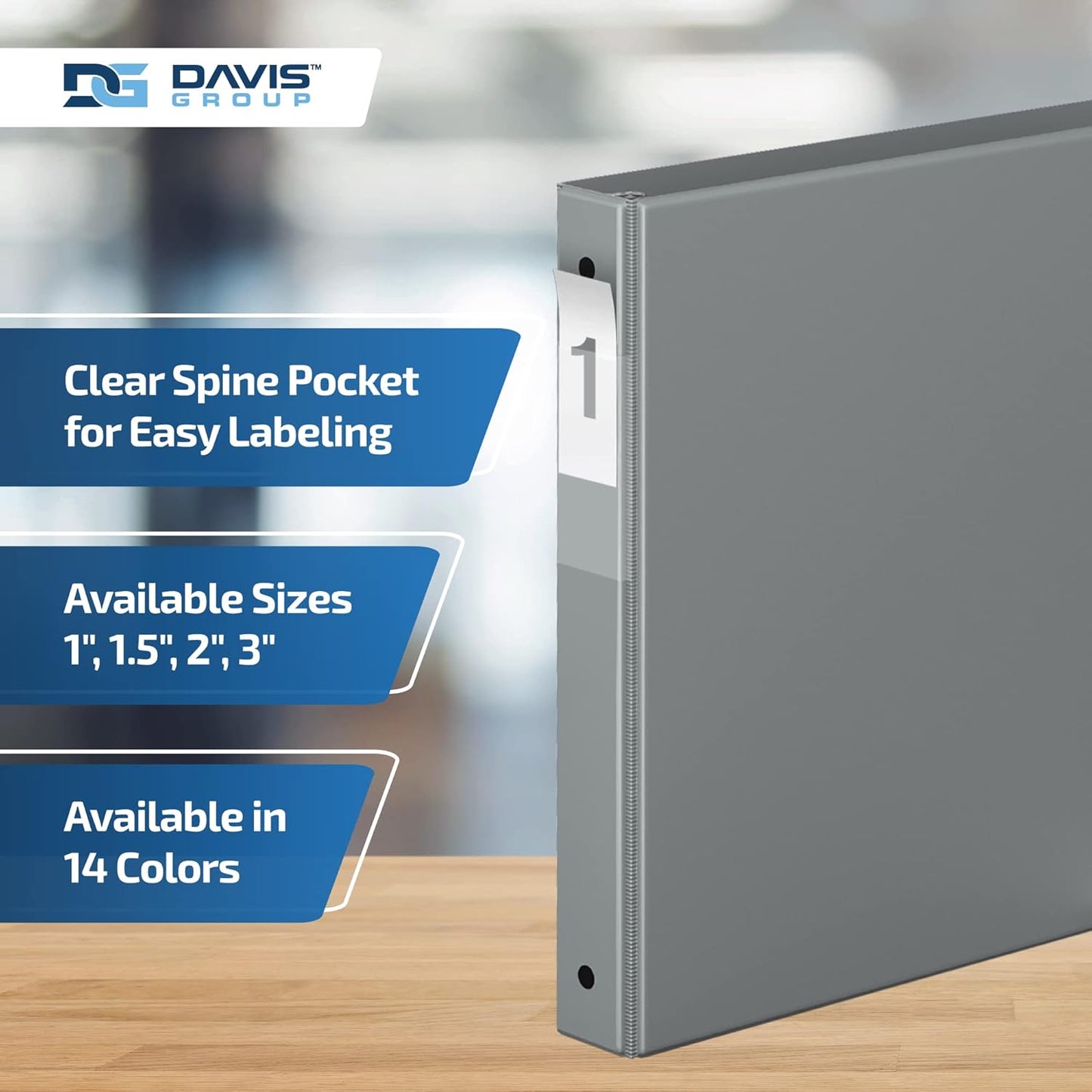 Premium Economy 6-Pack 3-Ring Binders for School or Office, Round-Ring Binders, 1 Inch, Gray