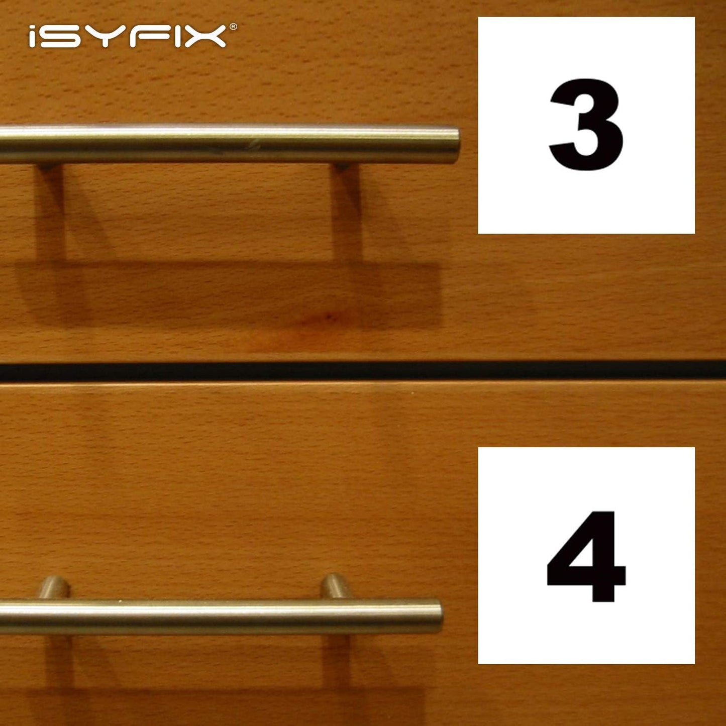 iSYFIX White Consecutive Number Stickers – 1 to 100, 4-inch, 1 Set – Vinyl Self Adhesive Premium Decal, Ideal for Inventory, Storage, Organizing, Boxes, Bins, Toolbox, Lockers & More, Indoor/Outdoor