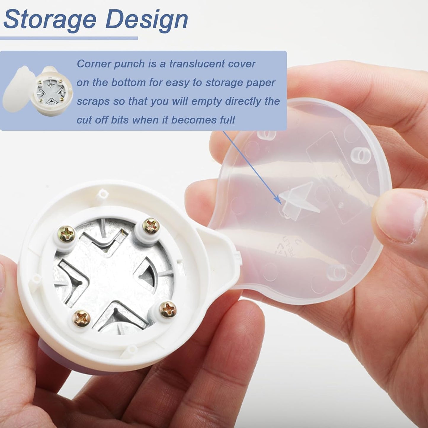 2 Pieces Corner Punch 4 in 1 Corner Rounder Punch Paper Corner Rounder for Making Scrapbooking （R4+R7+R10+Inside Corner） (White and Purple)