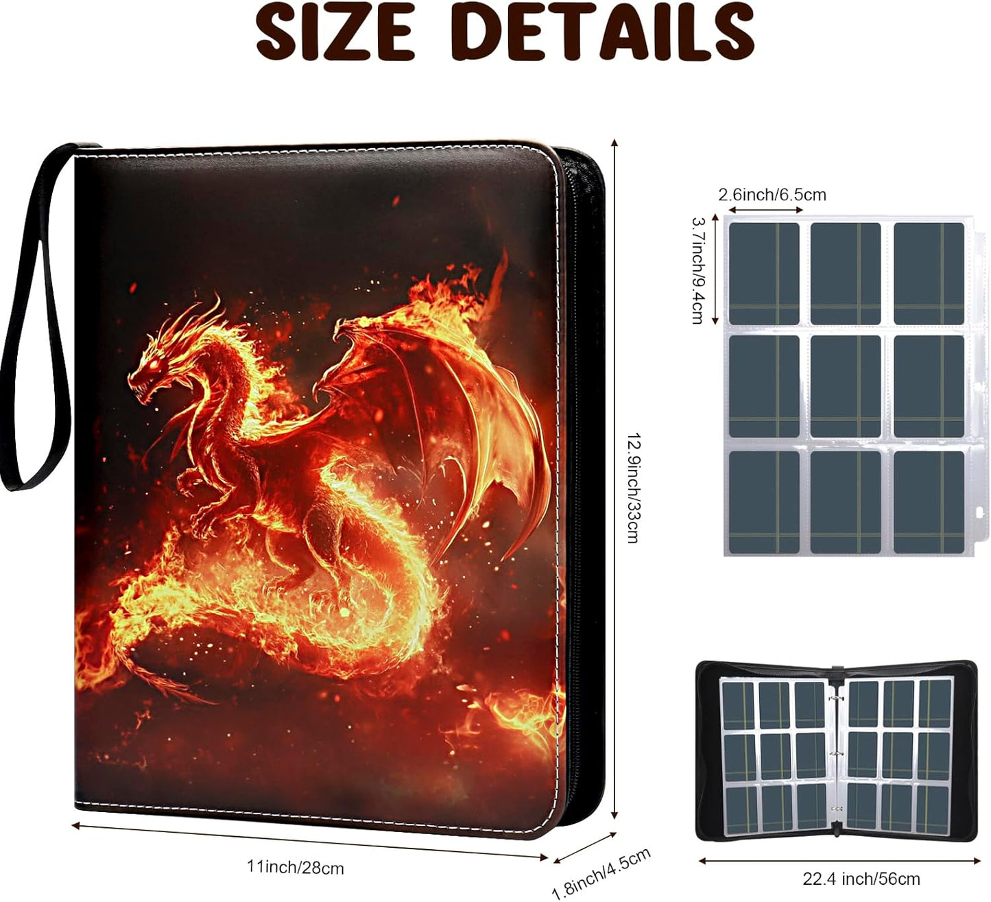 Card Binder 900 Pockets, Card Holder Binder Trading Card Binder 9 Pocket Card Collector Album with 50 Removable Card Sleeves for Trading Cards, Baseball Cards Standard Size Cards Organized