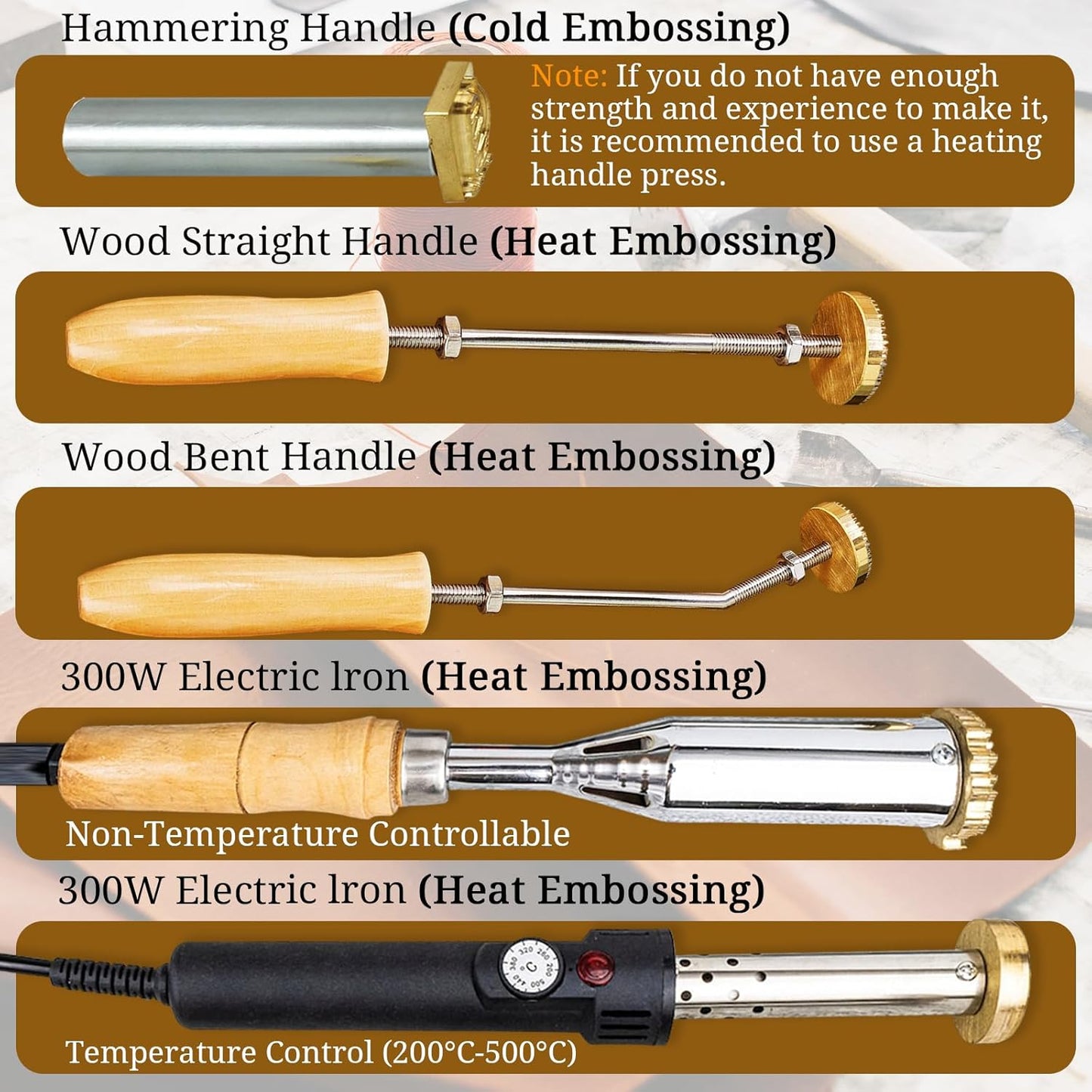 XRLSG Custom Leather Stamp Personalized Leather Brass Embossing with Logo Text Hammer Press Leathercrafting Tool Gift for Leather Craftsman Dad Husband Boyfriend
