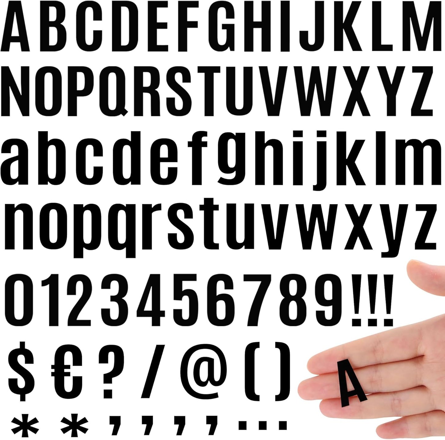 3402 PCS 42 Sheets Letter Stickers Small Mailbox Numbers and Letters Self Adhesive Vinyl Waterproof Alphabet Number Stickers for Mailbox Address,Scrapbooking,Cup, Sign,DIY Crafts Art (1 Inch,Black)