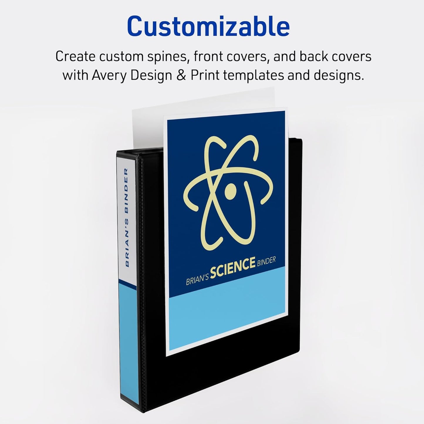 Avery Heavy-Duty View 3 Ring Binders, 1.5 Inch One Touch Slant Rings, 375-Sheet Capacity, Assorted Dark Colors, 4-Pack (79635) – for School, Office, Teachers, Classrooms & Home Organization