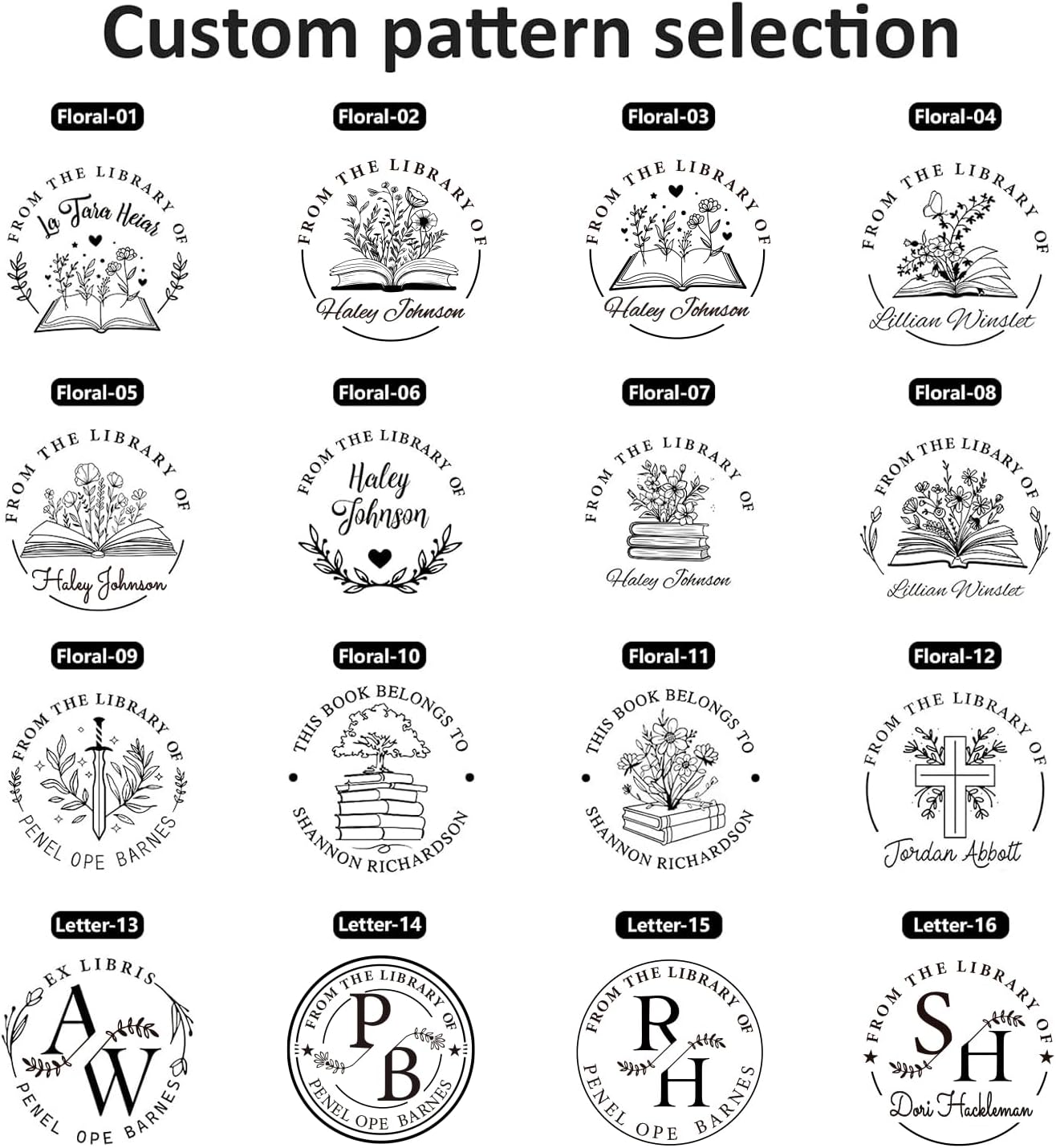 Custom Book Embosser - Personalized Stamp with Gifts for Book Lovers, Ex Libris Embossing Tool for Bibliophiles, Readers, Home & Library Collections (Cat-24)