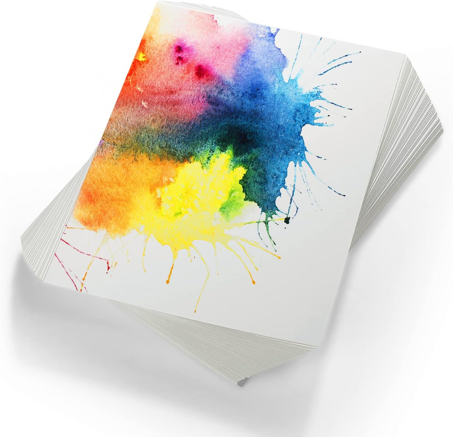 TaoBary 300 Pcs Watercolor Paper Sheet Bulk White Cold Press Paper Pack 110 lb 230 GSM Sketch Painting Watercolor Pad for Watercolorist Beginning Artists Adults Drawing Craft(8 x 12 Inch,230 GSM)