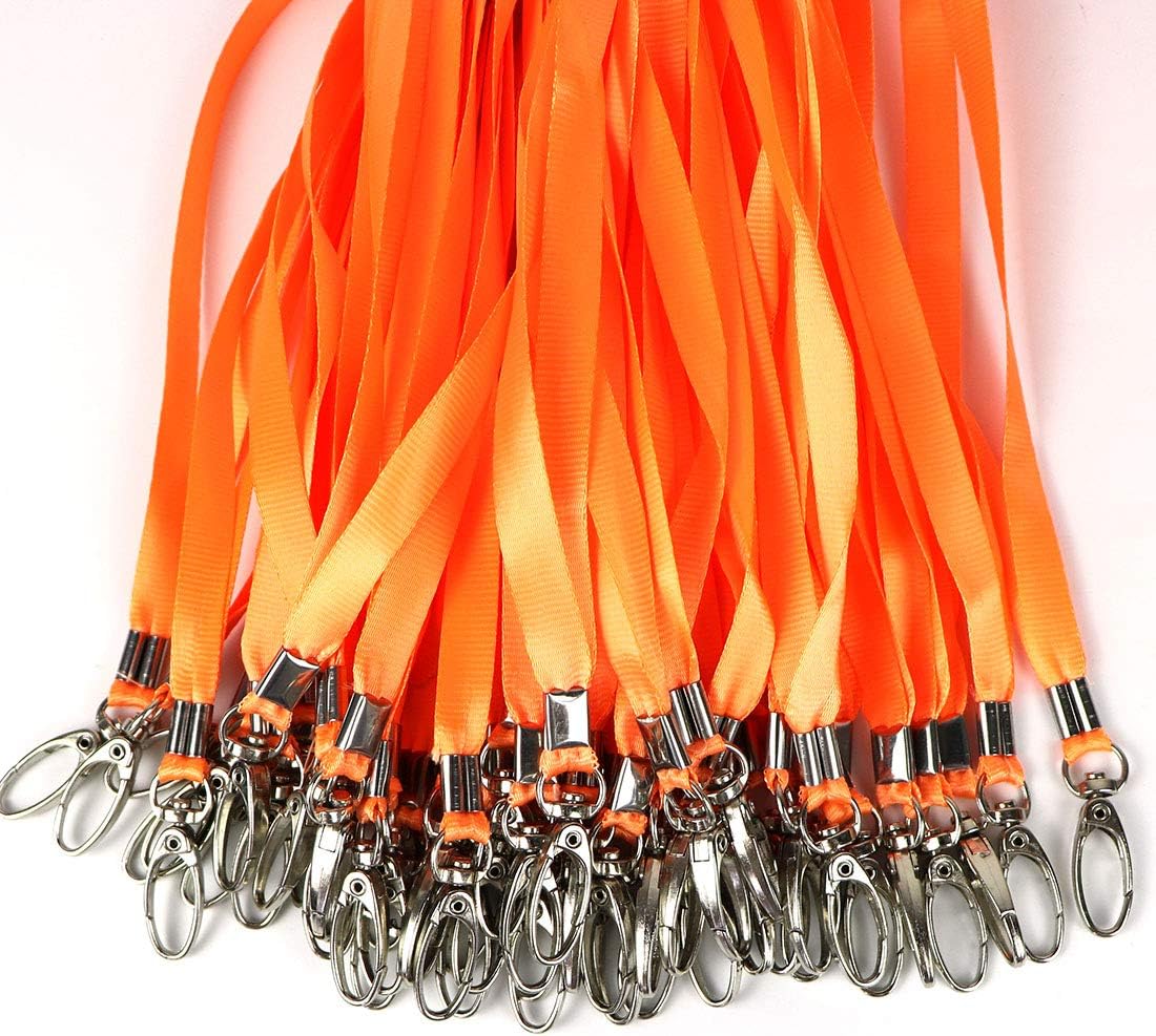 Lanyards 100Pcs Bulk Lanyard for Id Badges,Badge Lanyards Swivel Hooks Clips Great for Name Tags Badge