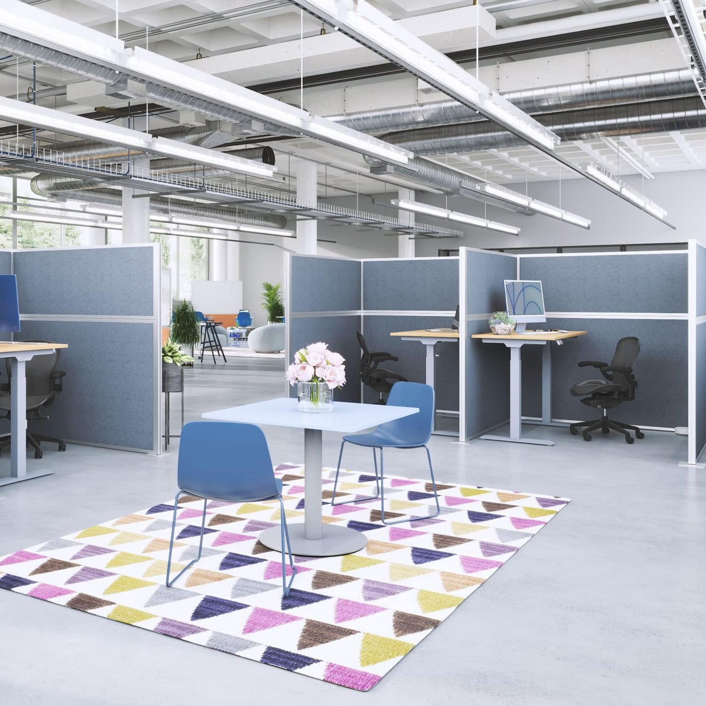 VERSARE Hush Panel Cubicle Kit | Workstation Partition Walls | Sound Dampening Cubicle Walls | Partitions for Desks