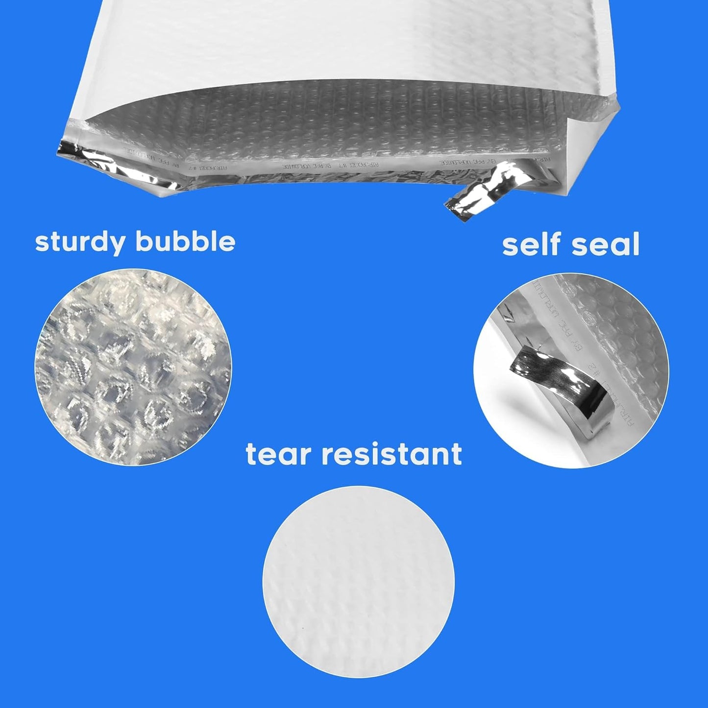 The Boxery 5x10''|#00 Poly Bubble Mailers- 250 Pack, Padded Envelopes, Self Seal, Waterproof Shipping Bags, Padded Mailers for Shipping & Packaging