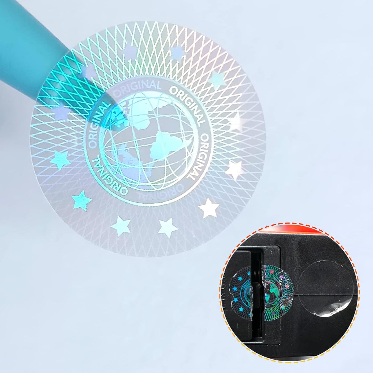 Tamper Evident Labels Hologram Transparent Blank Crystal Clear Sealing Package Seal Self Adhesive Security Warranty Void Tamper Proof Stickers Round 0.8 inch Diameter(320pcs)