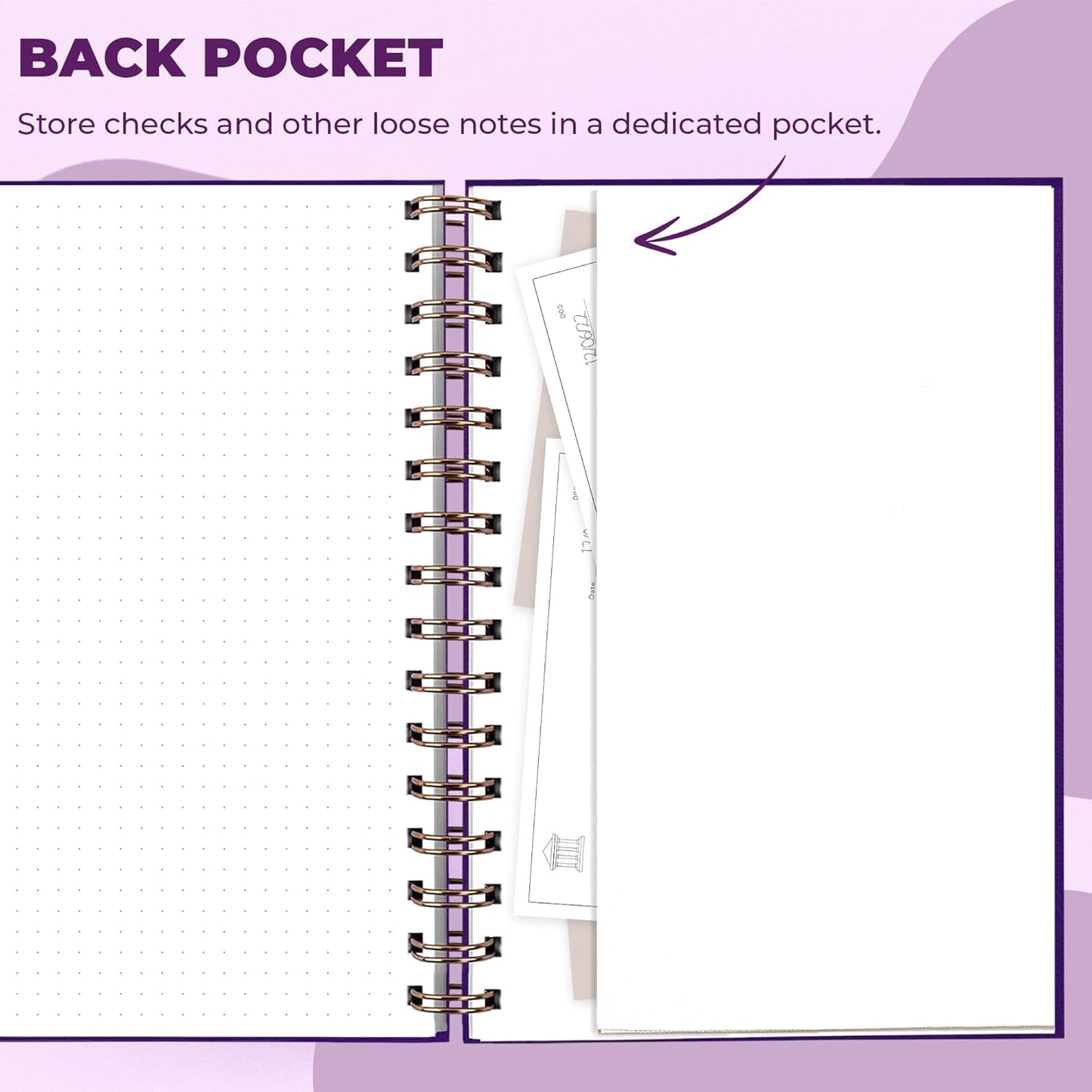 Clever Fox Check Register for Personal Checkbook – Checking Book Register – Checkbook Register – Accounting Ledger Book – 3968 Entry Lines, 6.1" x 8.3", Spiral Binding, Hardcover, Purple