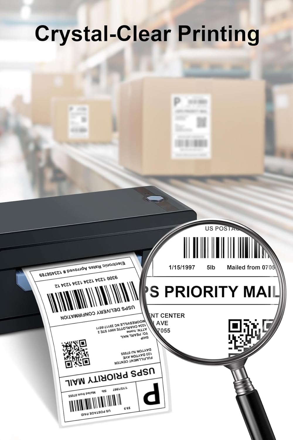 Bulk 4x6 Thermal Labels - 4000 Adhesive Labels | Smudge-Resistant & BPA-Free | Thermal Printer Compatible