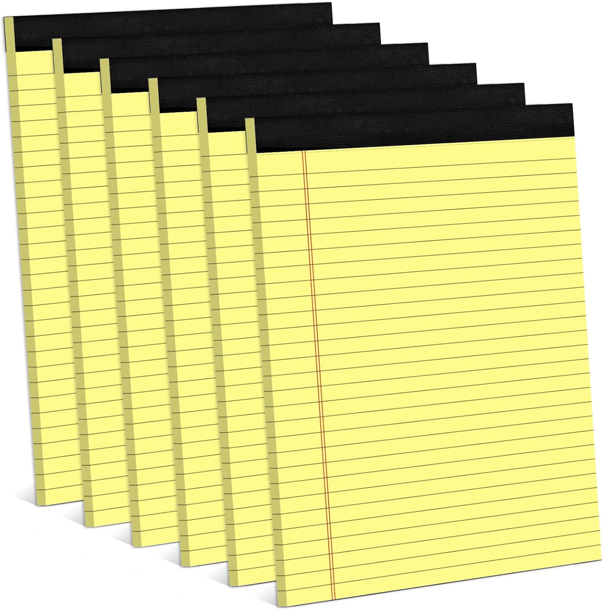 Note Pads 8.5 x 11 Wide Ruled Lined Writing Pads Yellow Legal Pads Letter Size 8.5 x 11 Notebook for Work Micro Perforated Legal Notepads Yellow Lined Paper Pads 27 Lines - 6 Pads/Pack, 30 Sheets/Pad