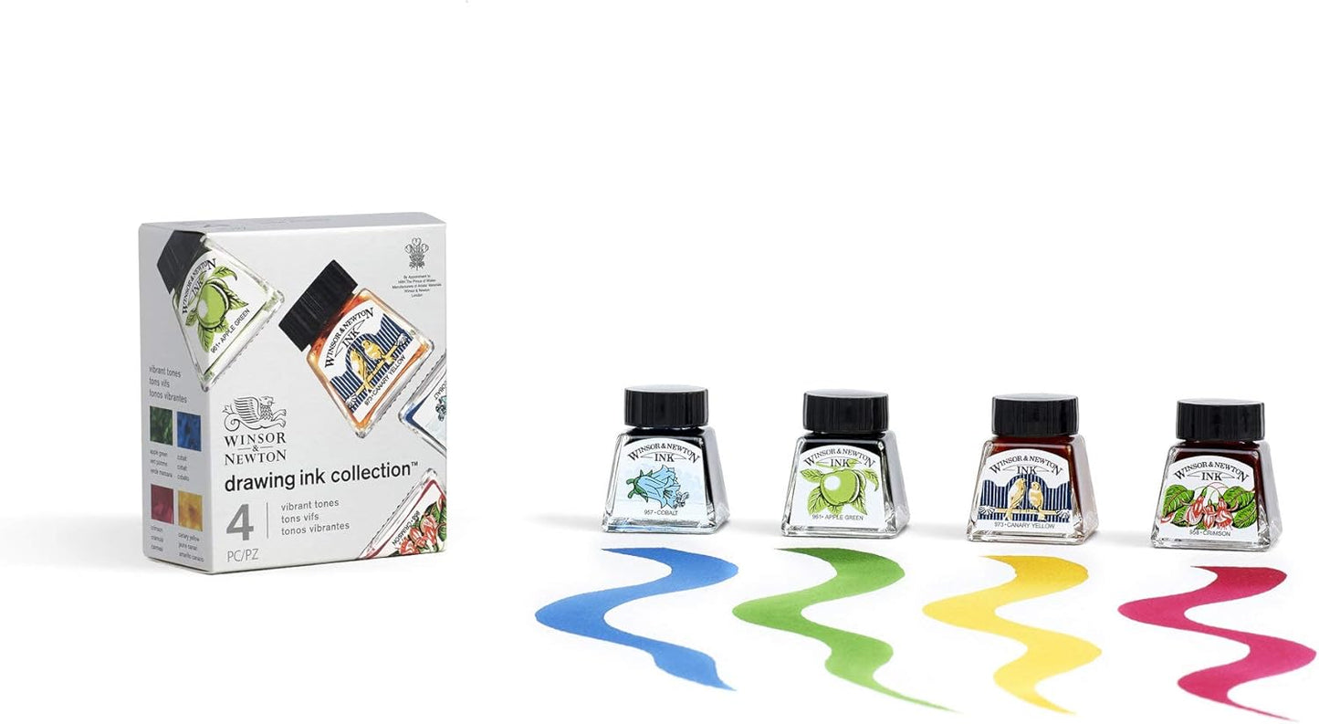 Winsor & Newton, Deep Red Drawing Ink, 14ml Bottle, Acrylic