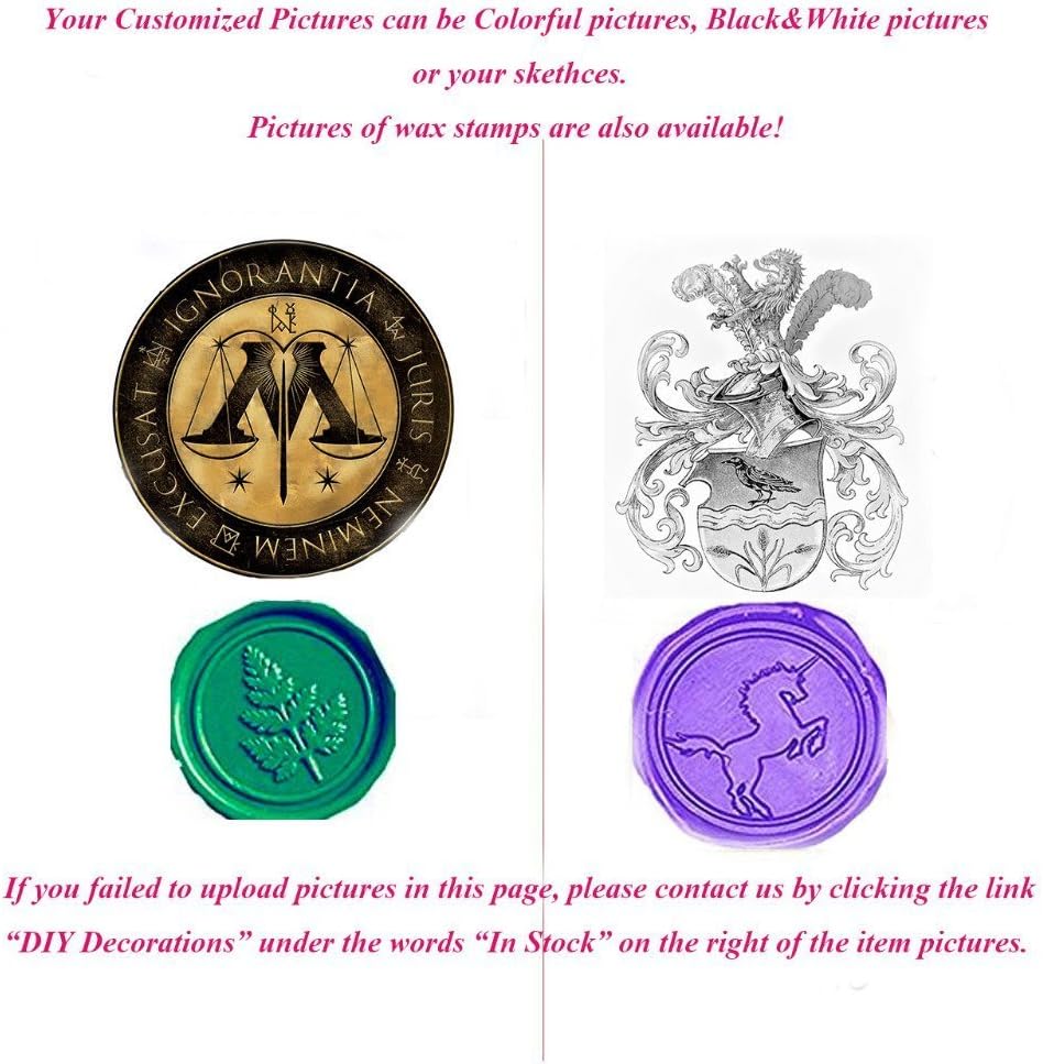 Retro Customize Personalized Custom Monogram Letter Logo Design Sealing Wax Seal Stamp Wedding Invitation Christmas Card Wax Seal Stamp Rosewood Handle Candle Melting Spoon Wood Gift Box Set