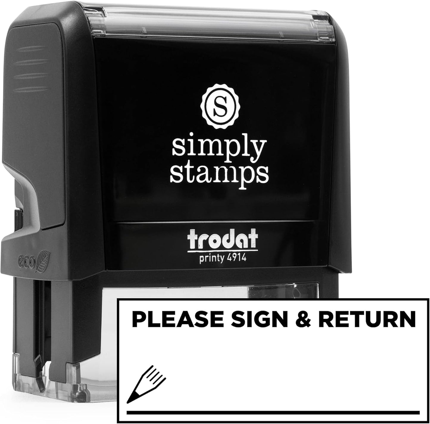 Please Sign & Return Office Stamp | 4 Different Sizes | 20 Designs | Multiple Color Options | Perfect for Quick Validation of Office Documents (Please Sign & Return, Xtra Large)