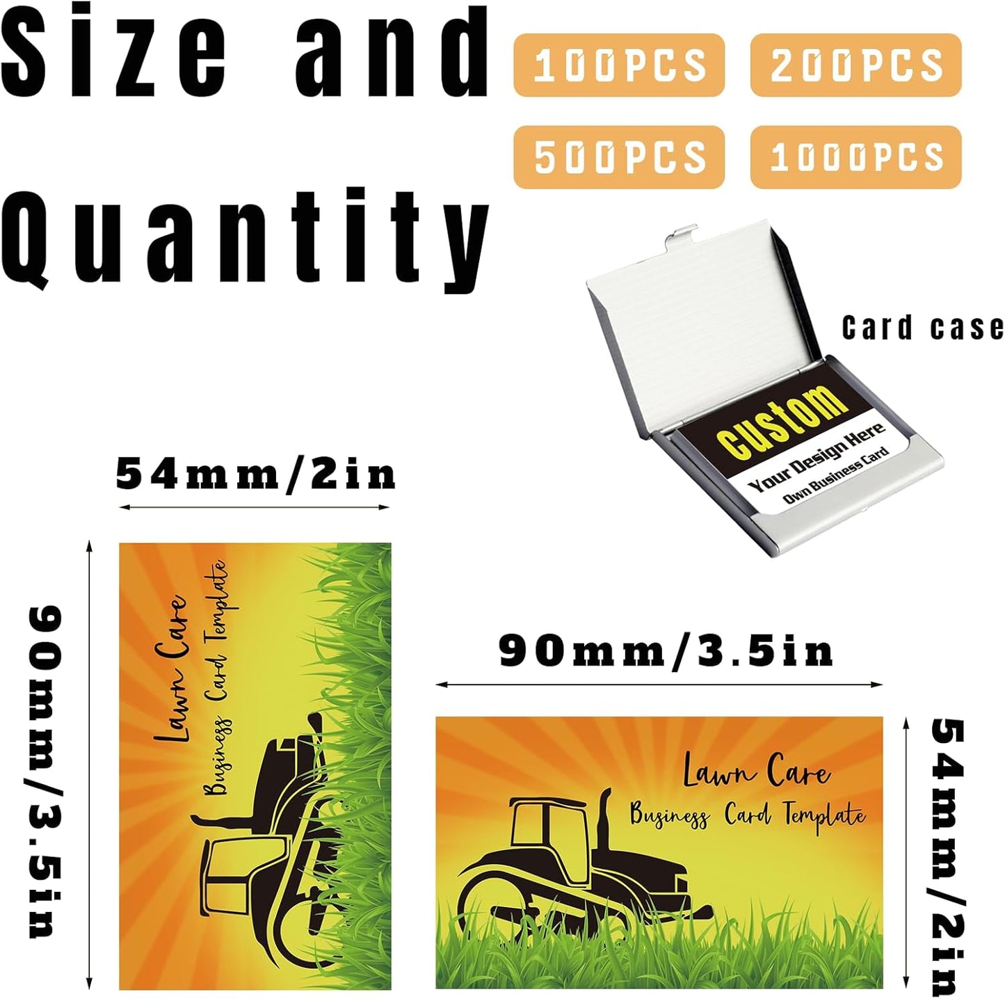 Custom Business Cards Personalized Business Cards with Photo for Small Business Customized with Logo Text 1000 500 200 100 Double Sided Printable Waterproof Business Cards-3.5" x 2",Makeup Template