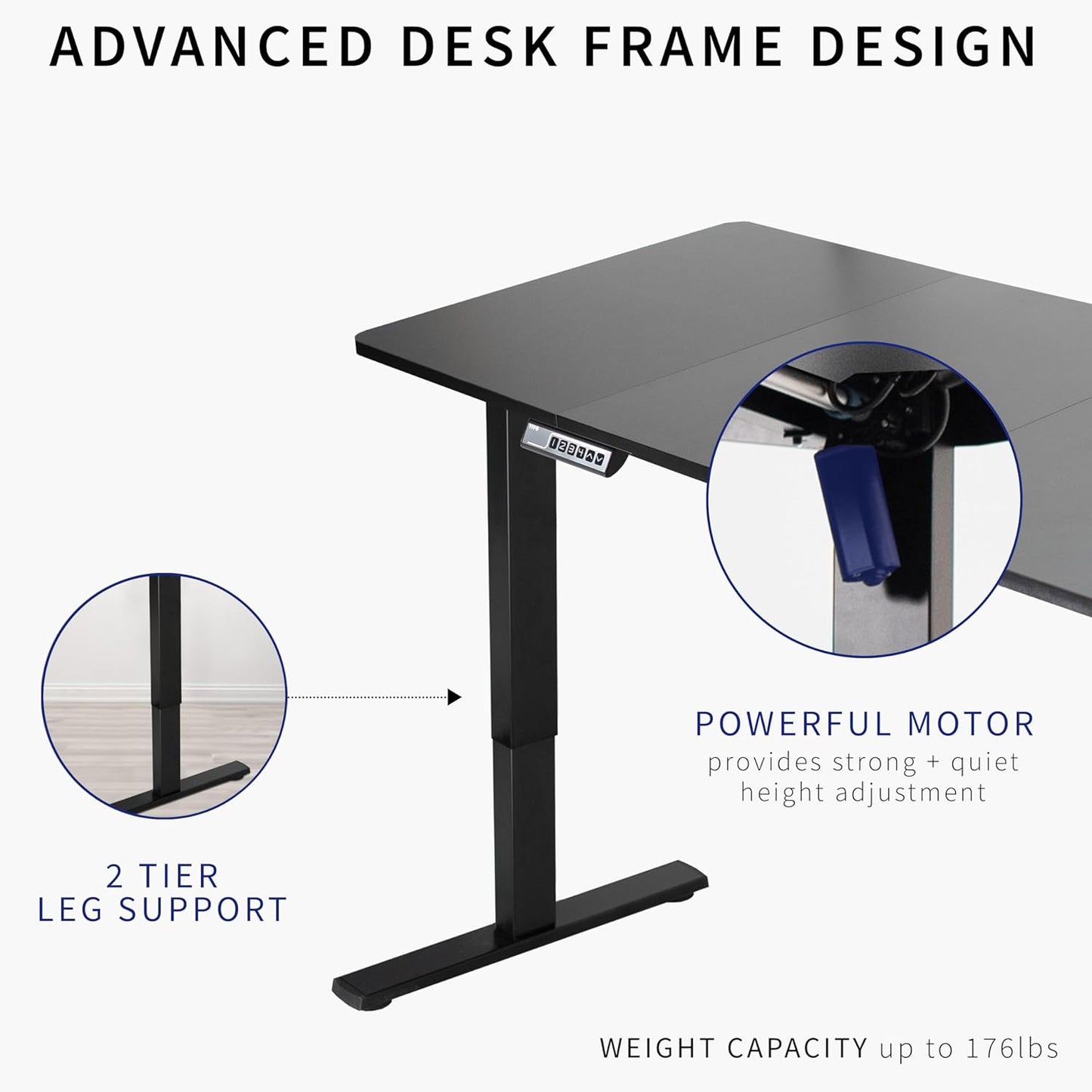 VIVO Electric Dry Erase 71 x 30 in Standing Desk, Memory Height Adjustment, 1B Series, Whiteboard Top White Frame, DESK-KIT-1W7WE
