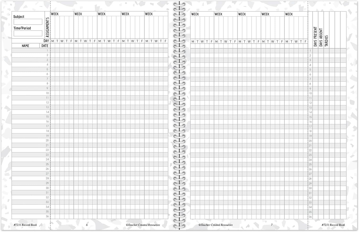 Teacher Created Resources Terrazzo Tones Record Book (TCR7231)